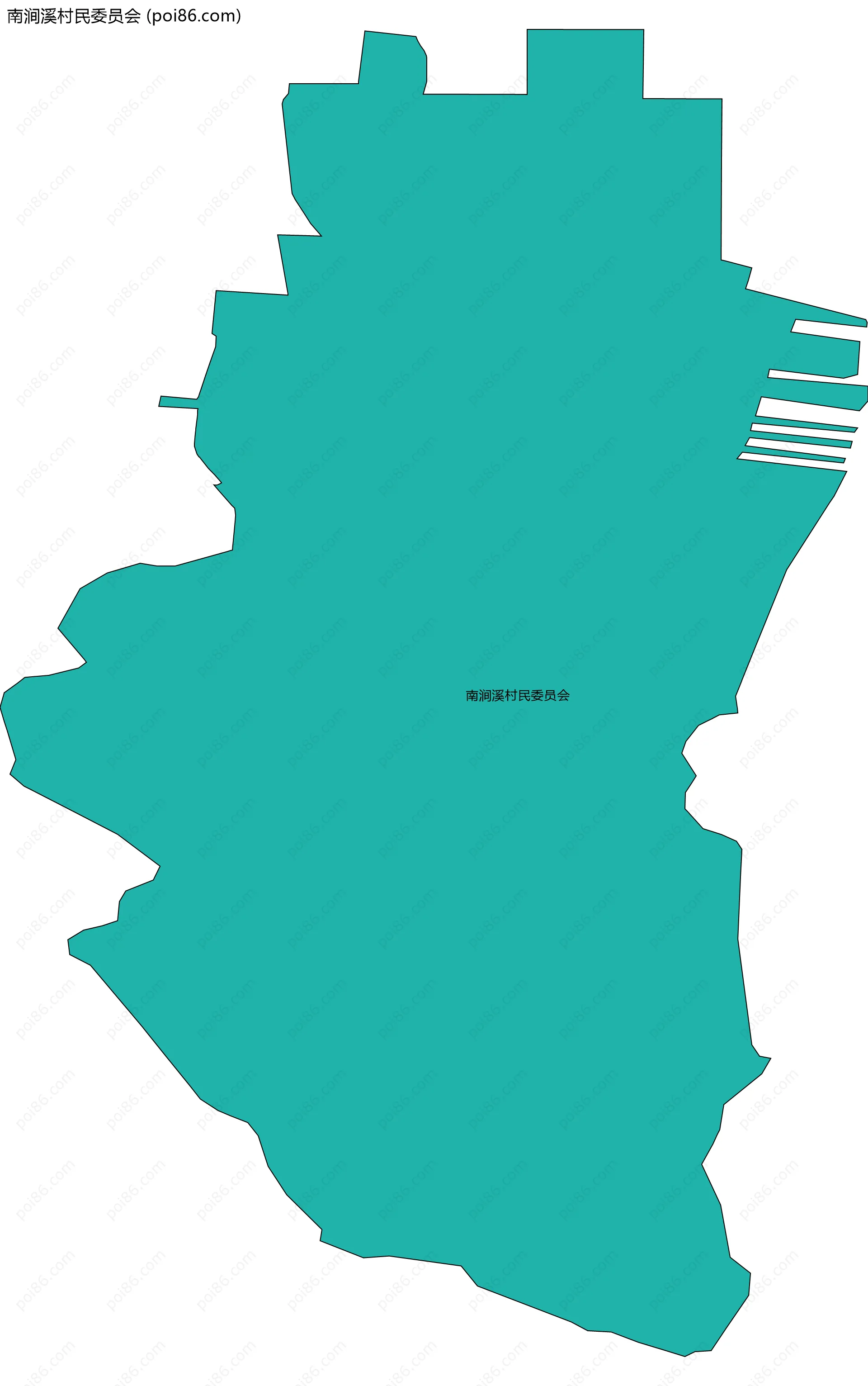 南涧溪村民委员会边界地图