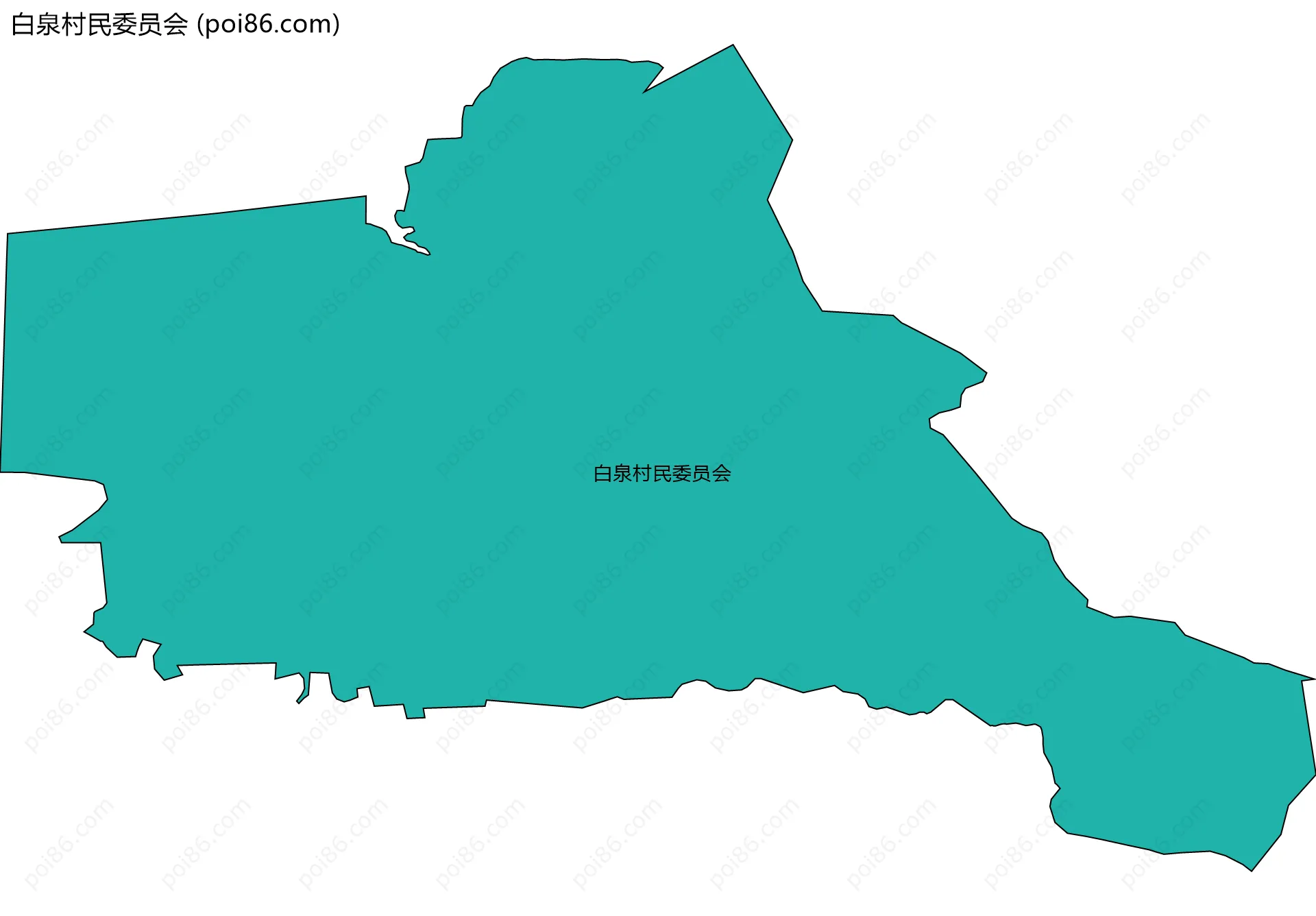白泉村民委员会边界地图