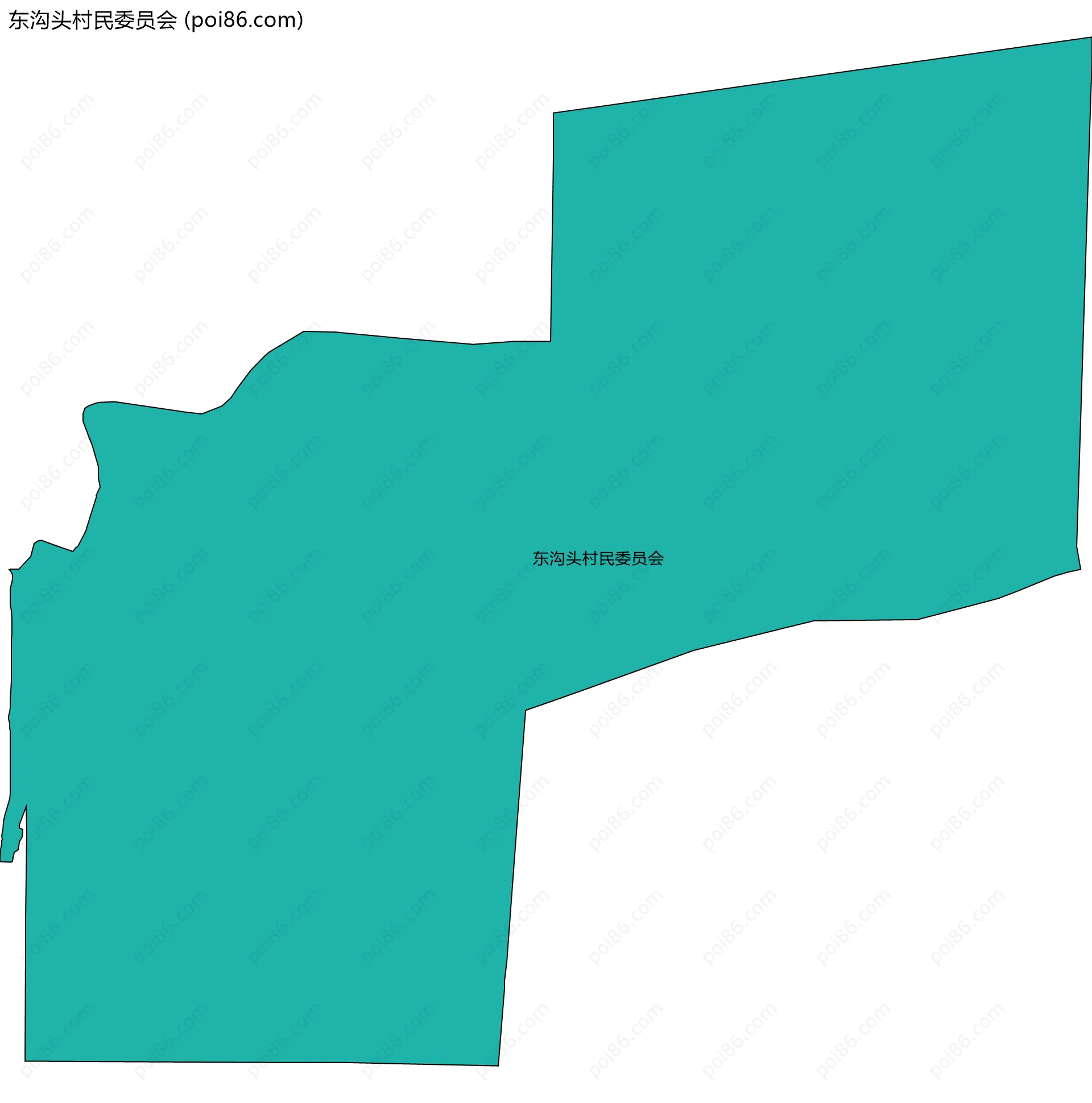 东沟头村民委员会边界地图