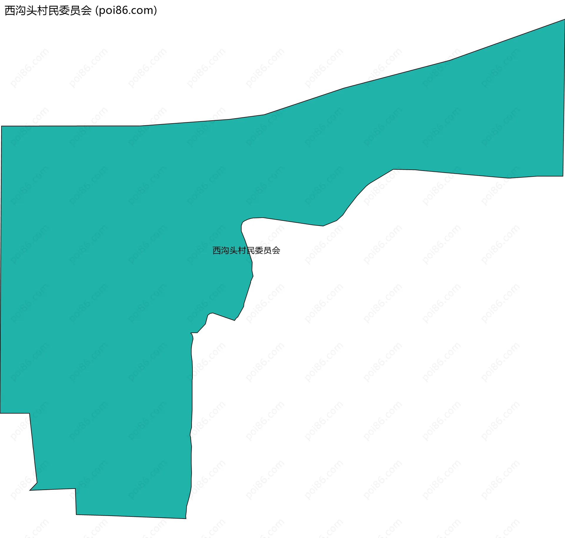 西沟头村民委员会边界地图