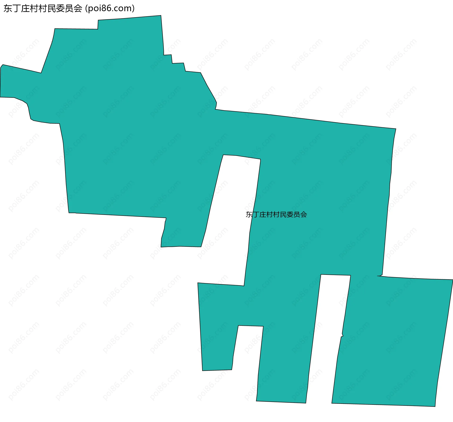 东丁庄村村民委员会边界地图