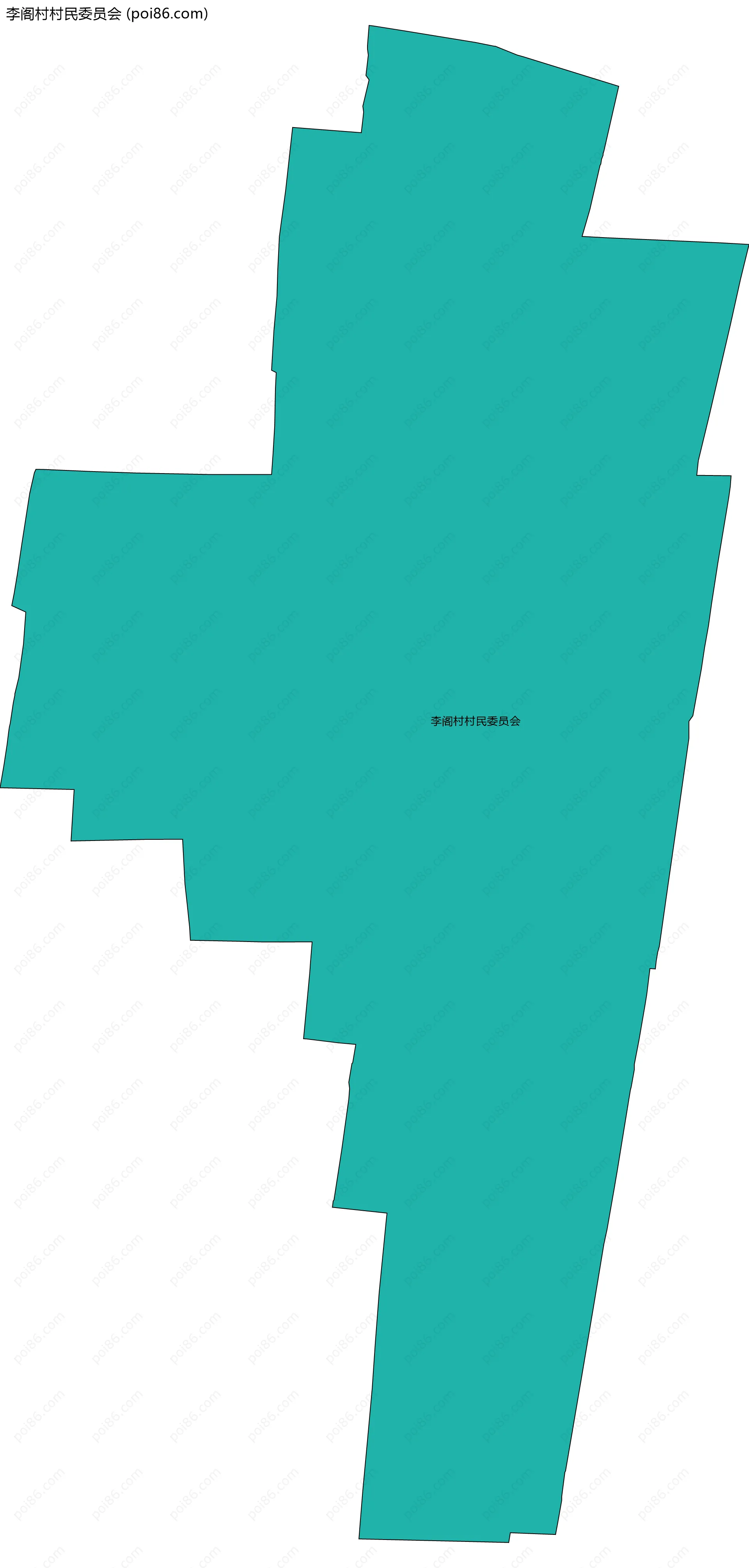 李阁村村民委员会边界地图