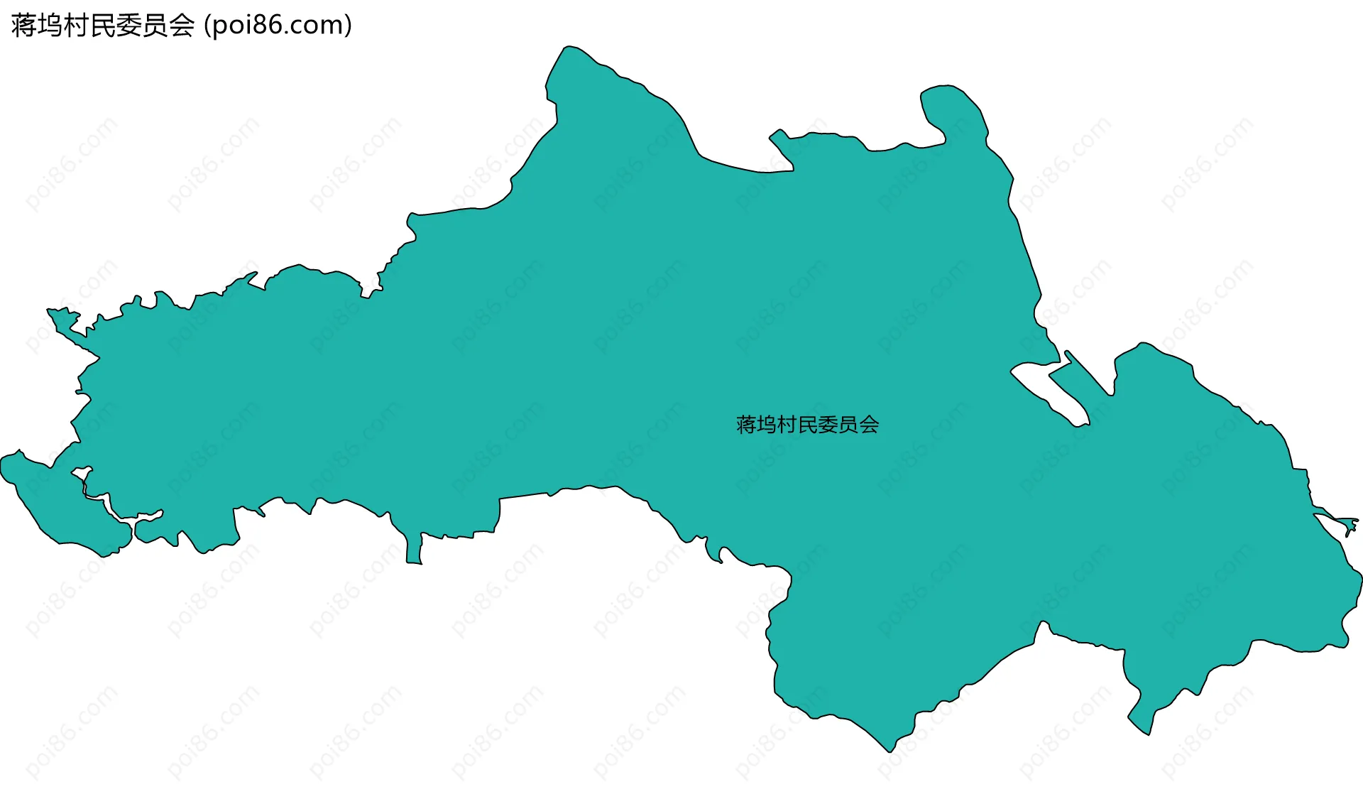 蒋坞村民委员会边界地图