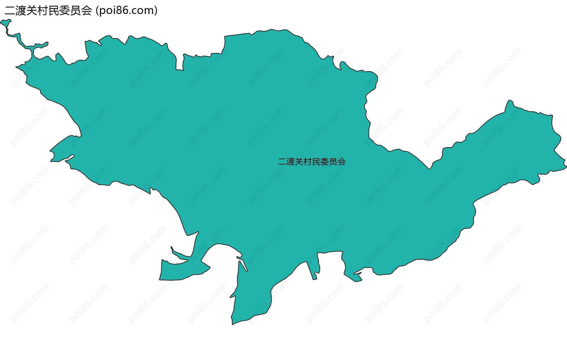 二渡关村民委员会边界地图