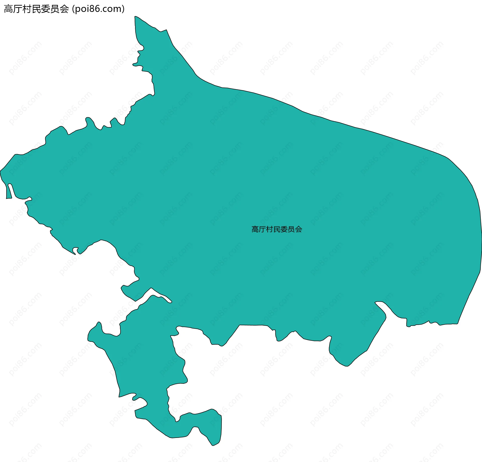 高厅村民委员会边界地图