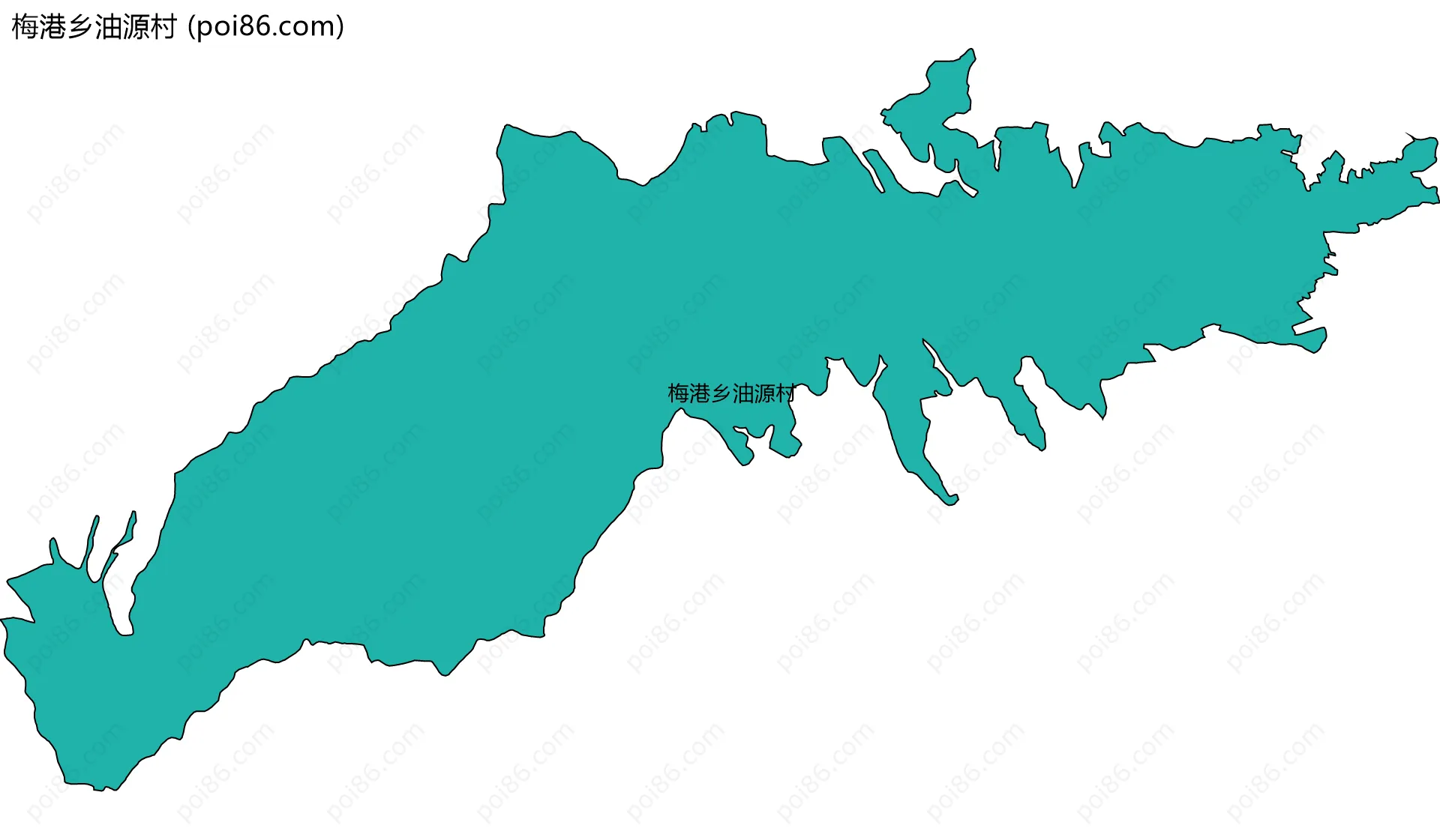 梅港乡油源村边界地图