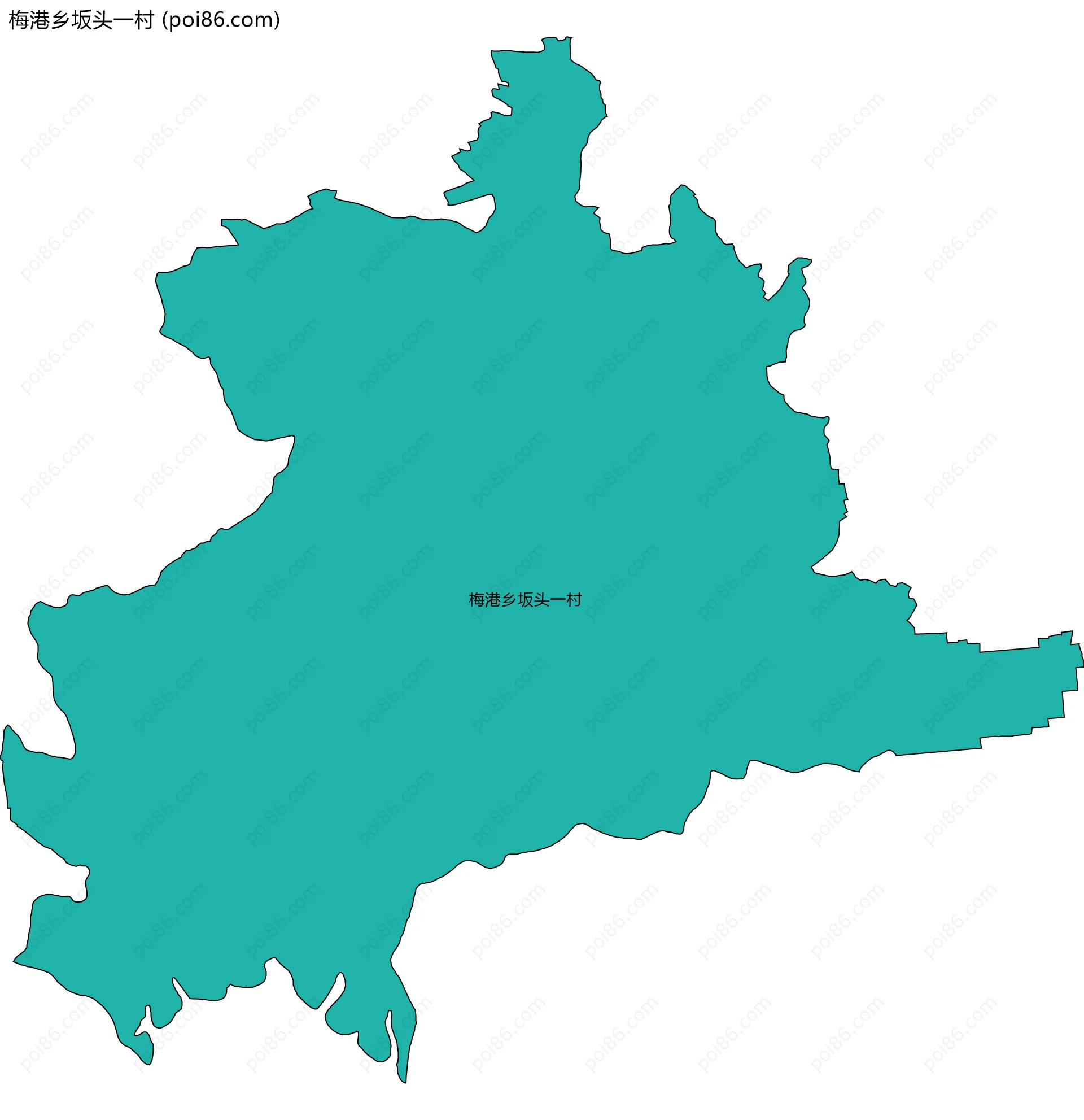 梅港乡坂头一村边界地图