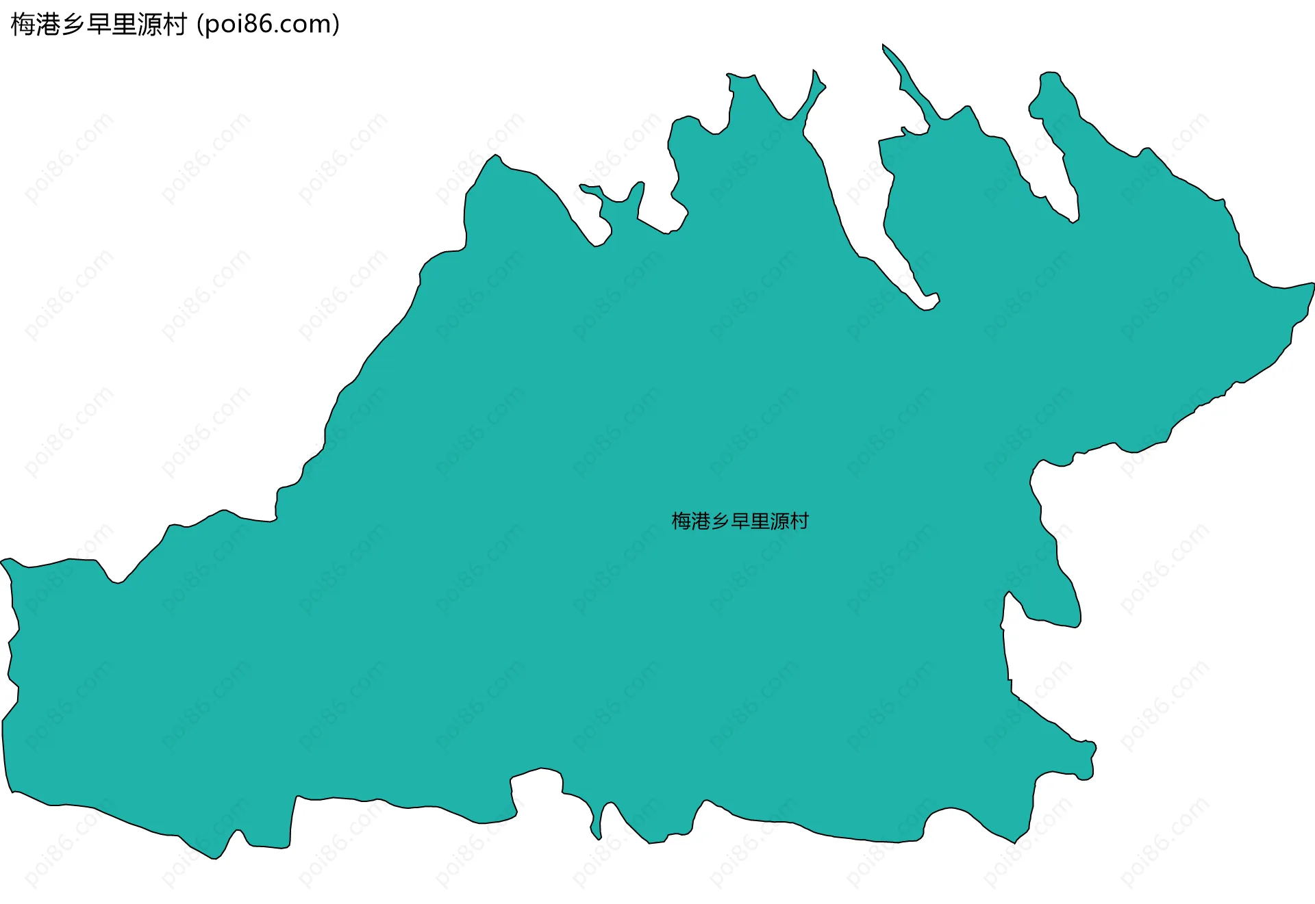 梅港乡早里源村边界地图