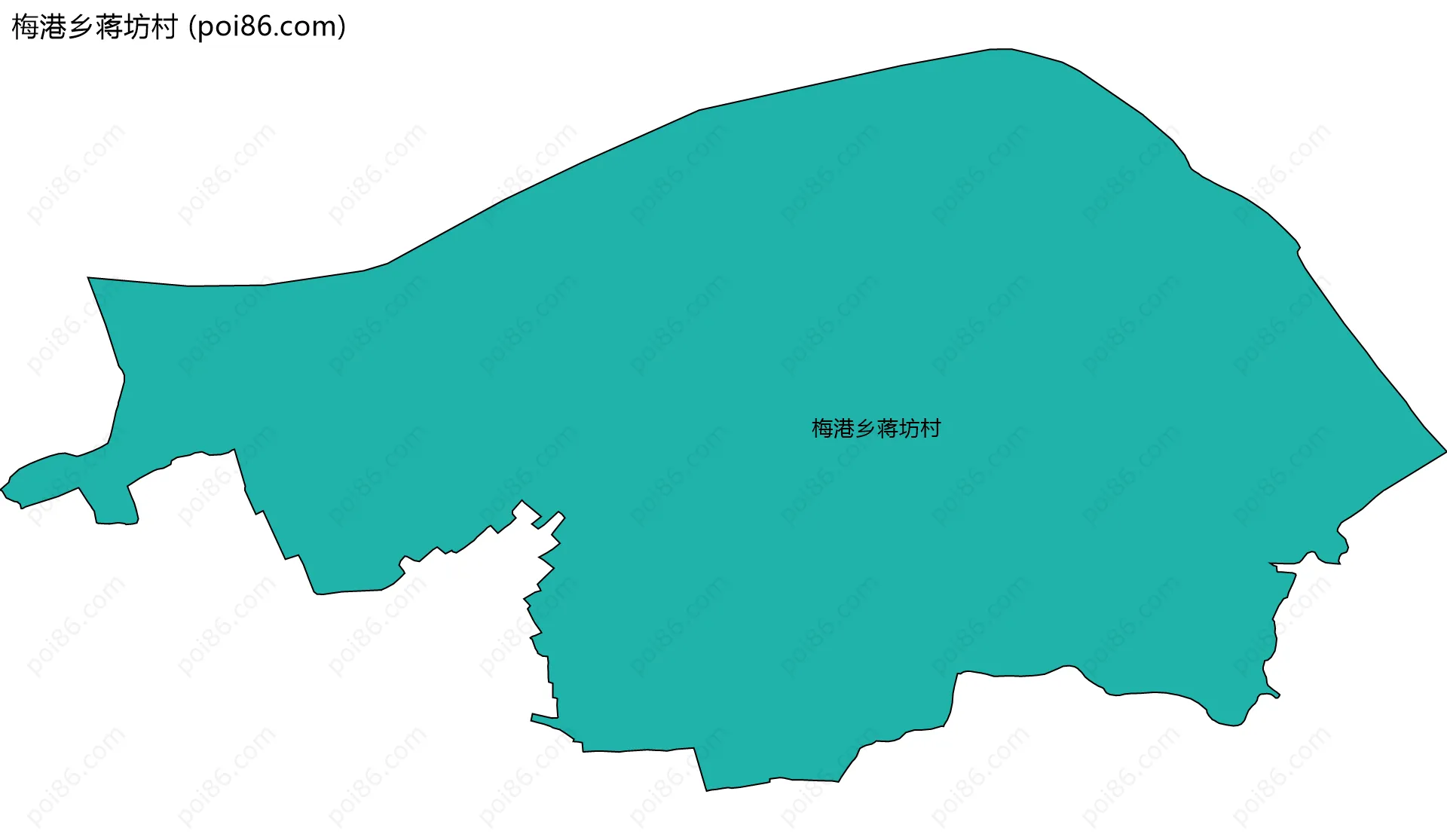 梅港乡蒋坊村边界地图