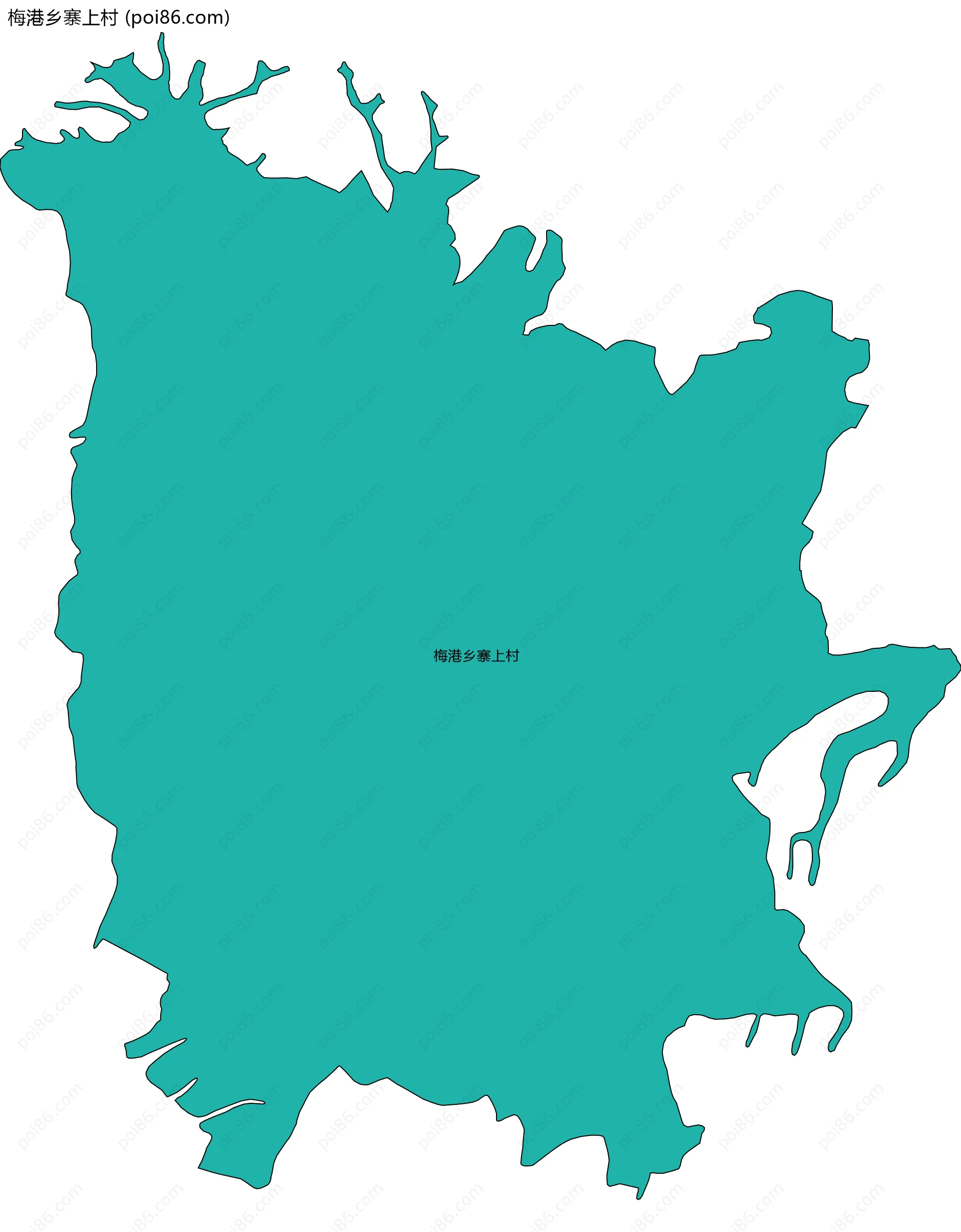 梅港乡寨上村边界地图