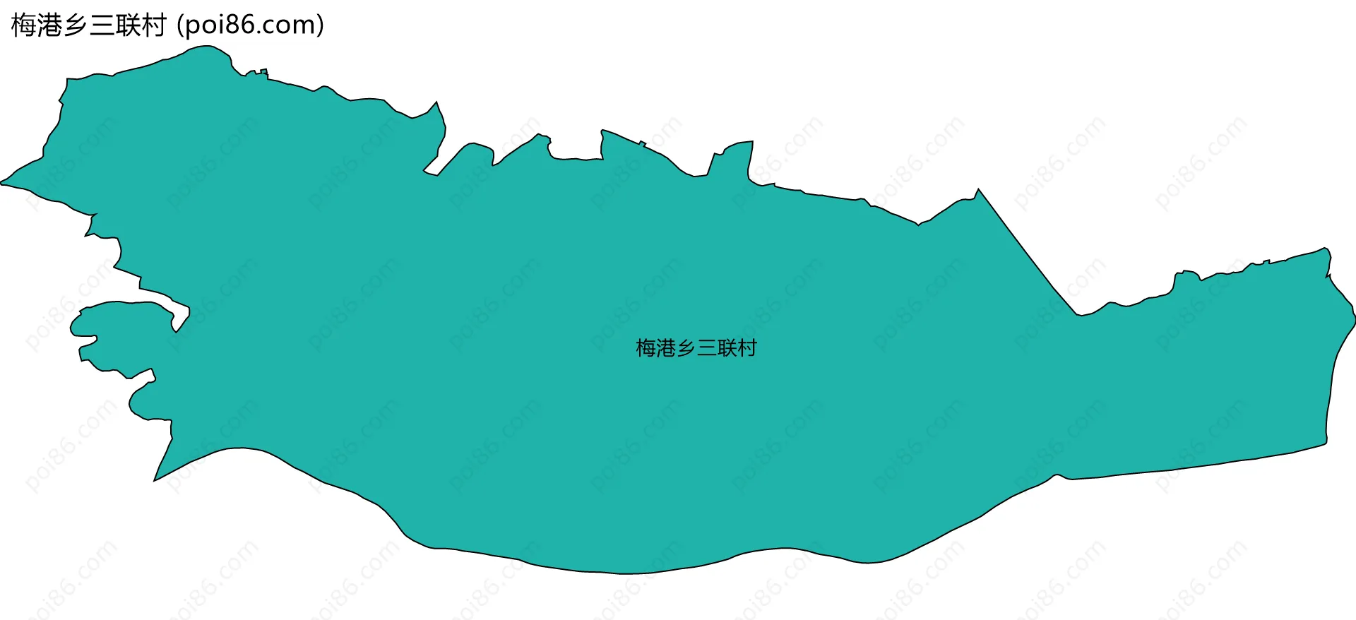 梅港乡三联村边界地图