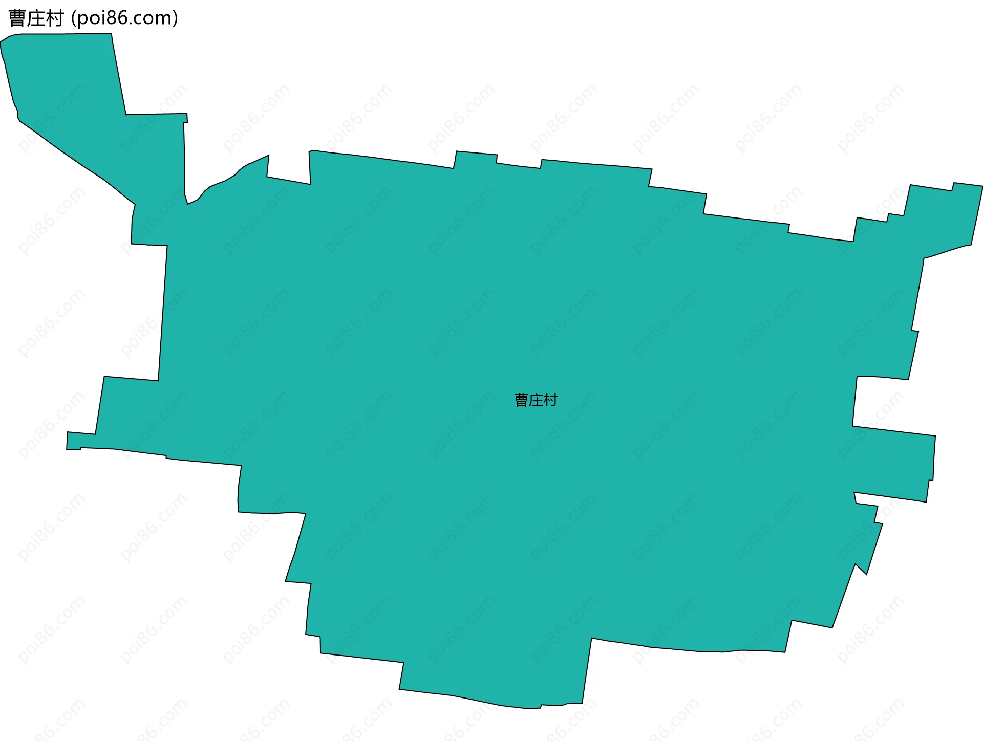 曹庄村边界地图