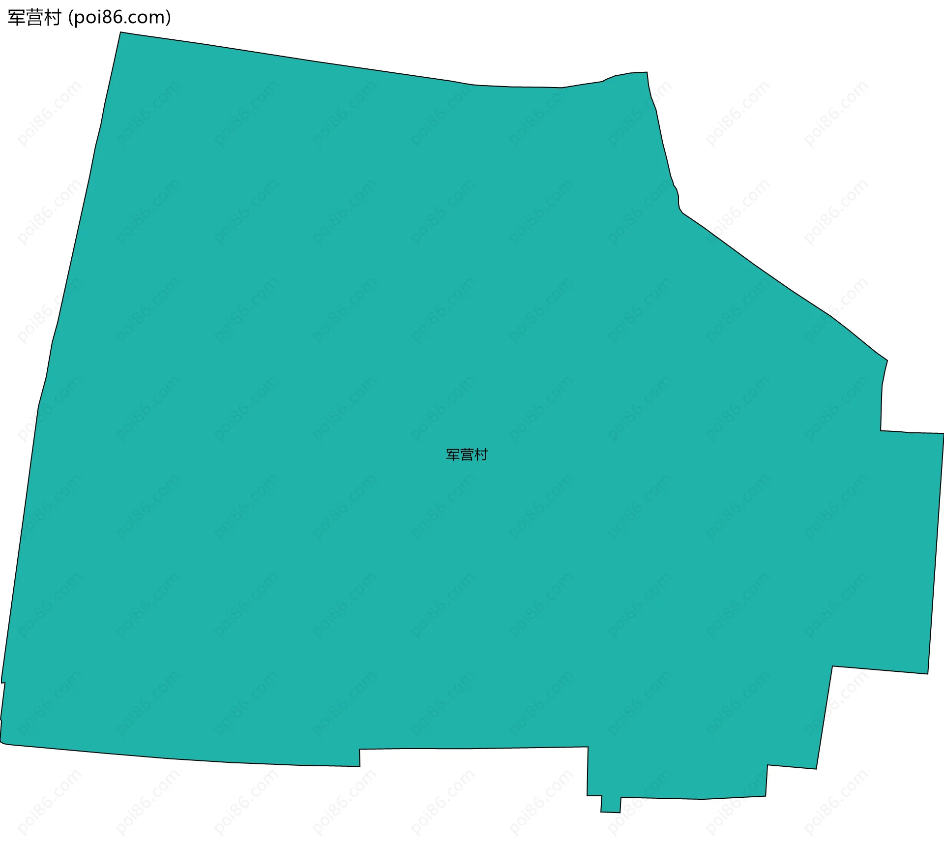 军营村边界地图