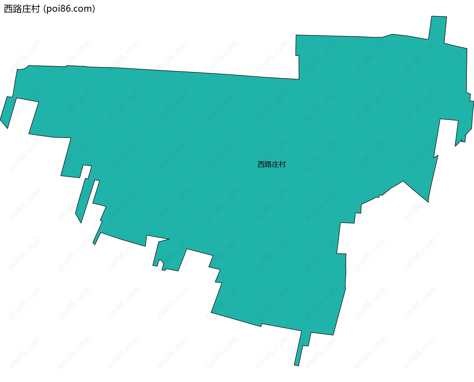 西路庄村边界地图