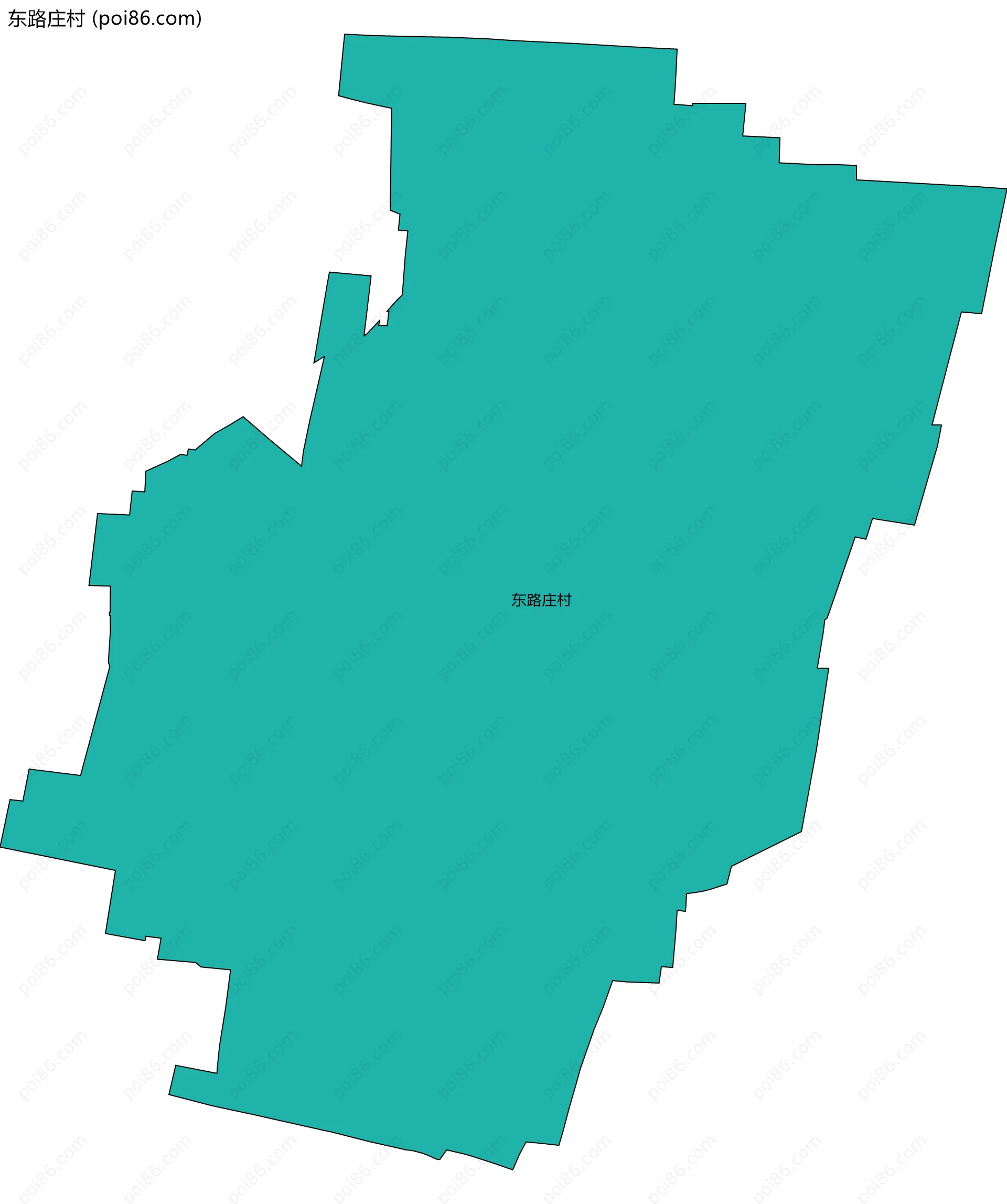 东路庄村边界地图