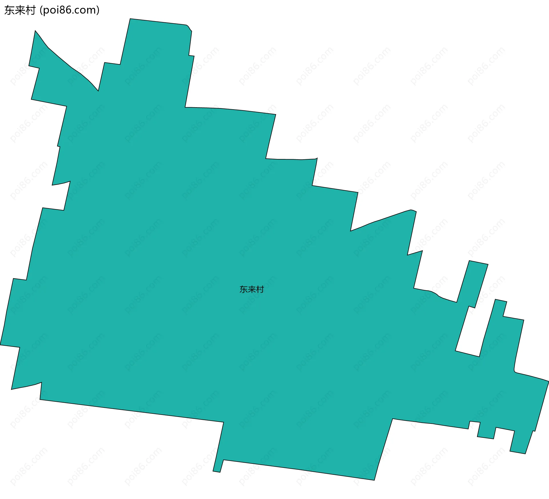 东来村边界地图
