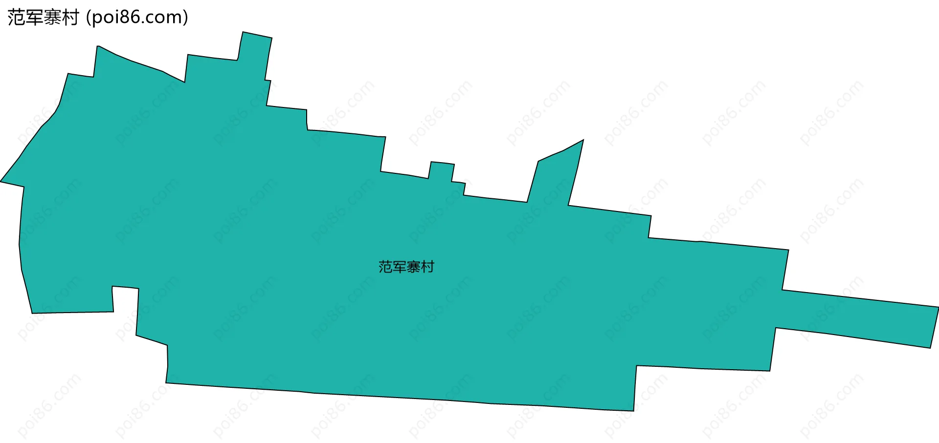 范军寨村边界地图