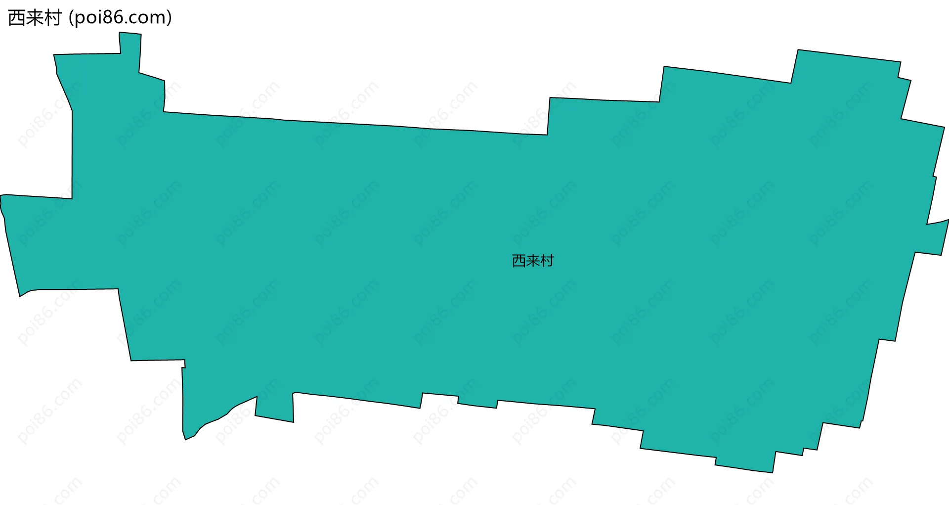西来村边界地图