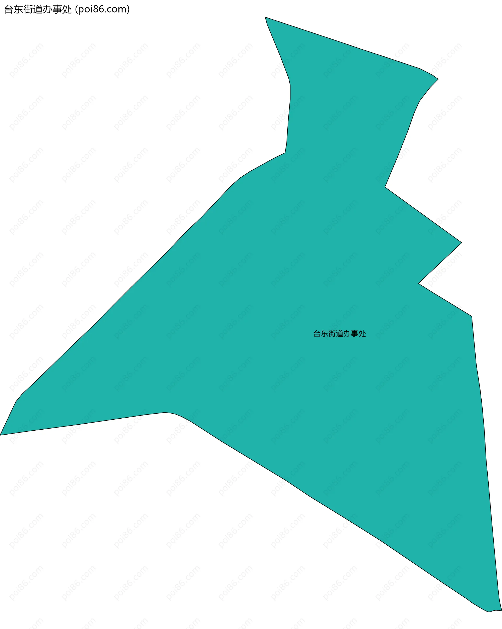 台东街道办事处边界地图