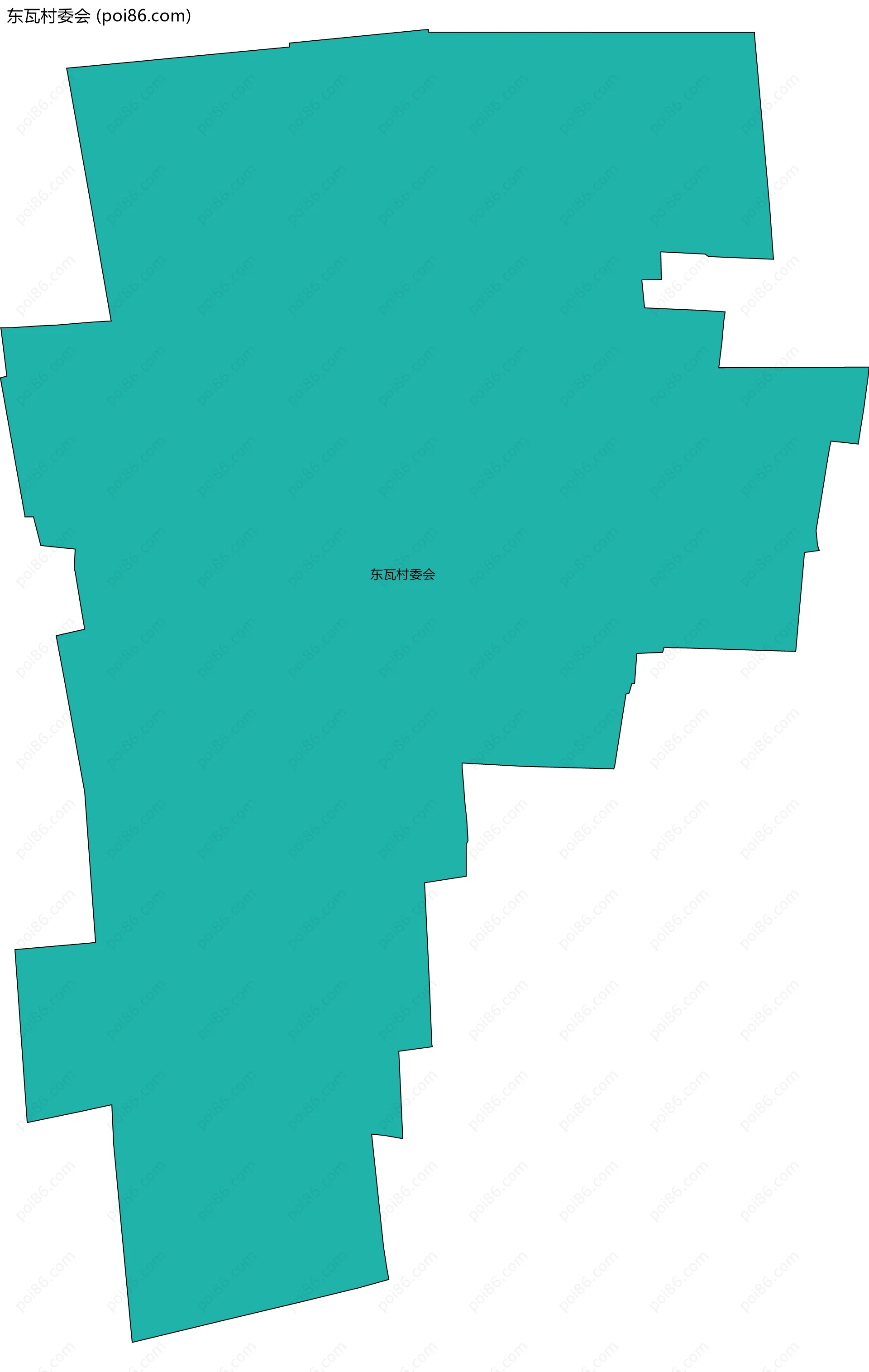 东瓦村委会边界地图