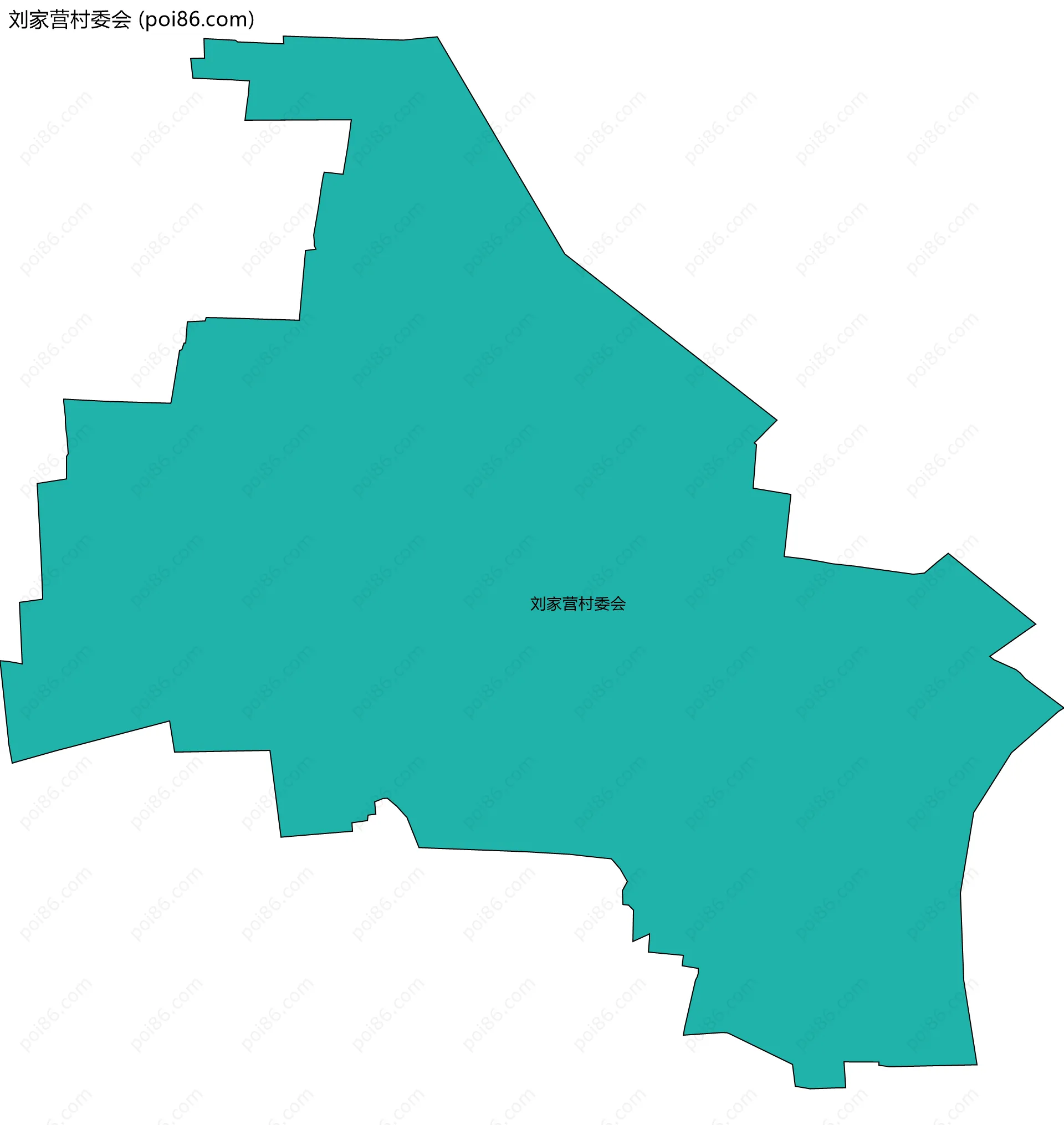 刘家营村委会边界地图