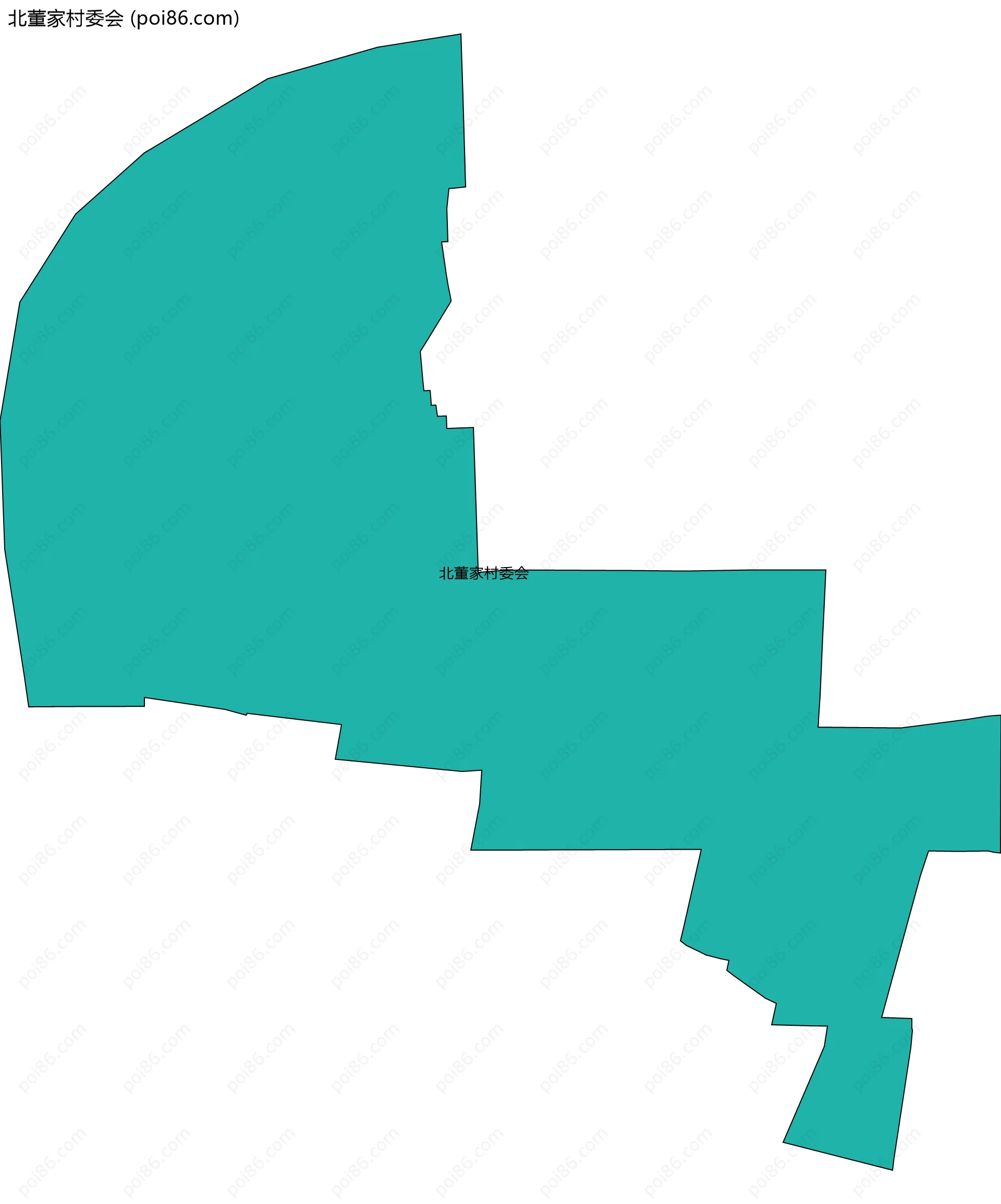 北董家村委会边界地图