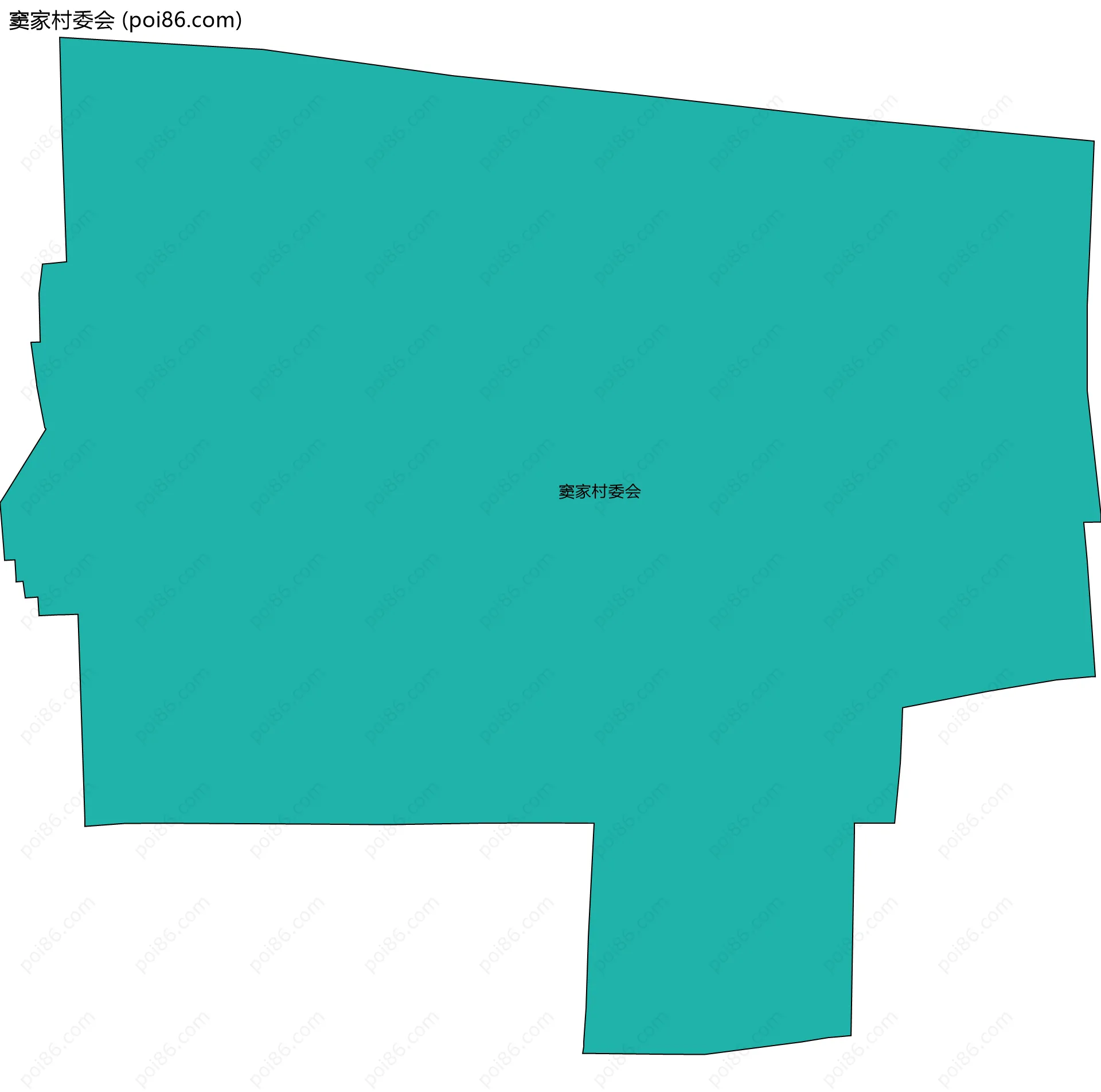 窦家村委会边界地图