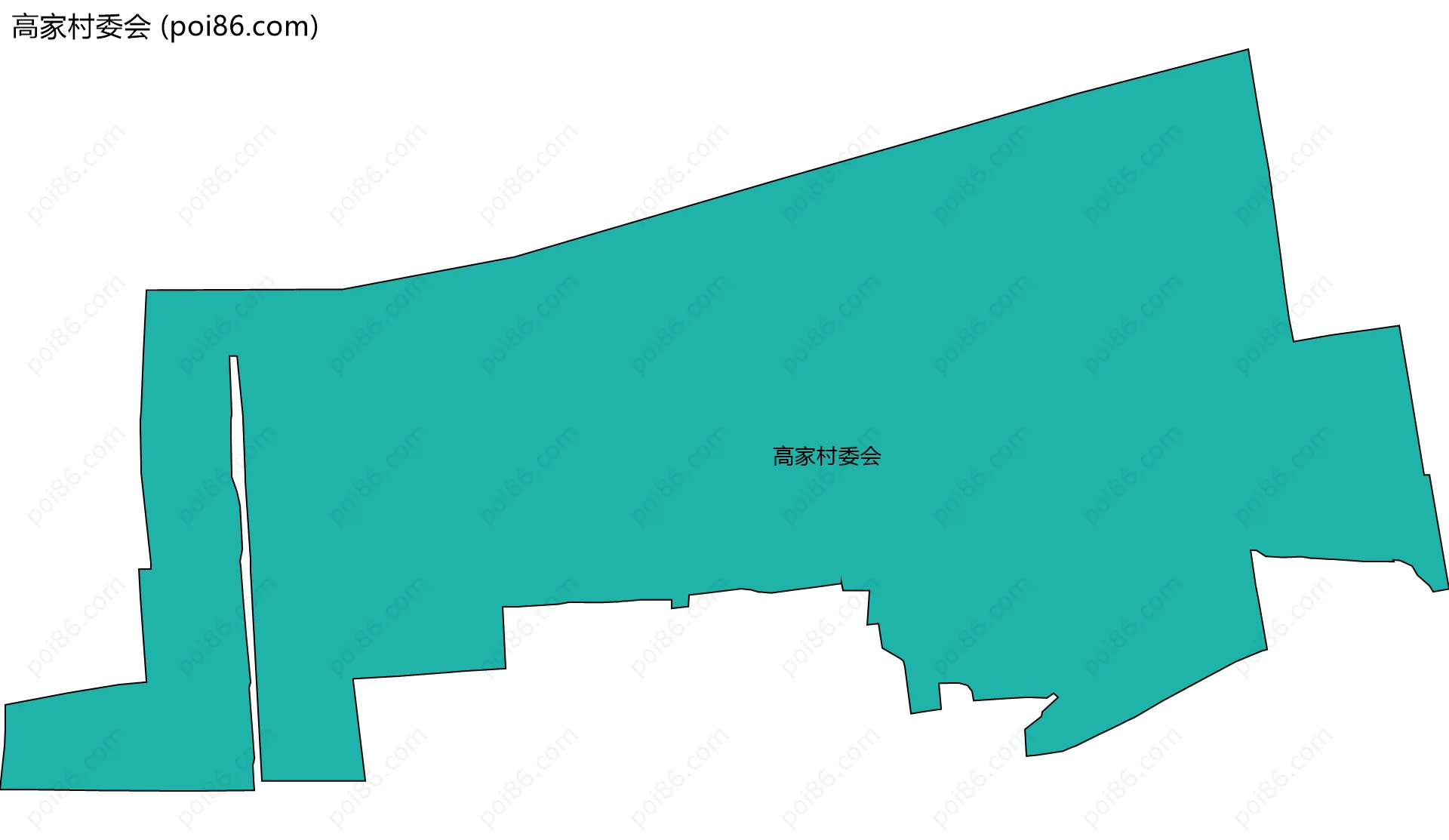 高家村委会边界地图