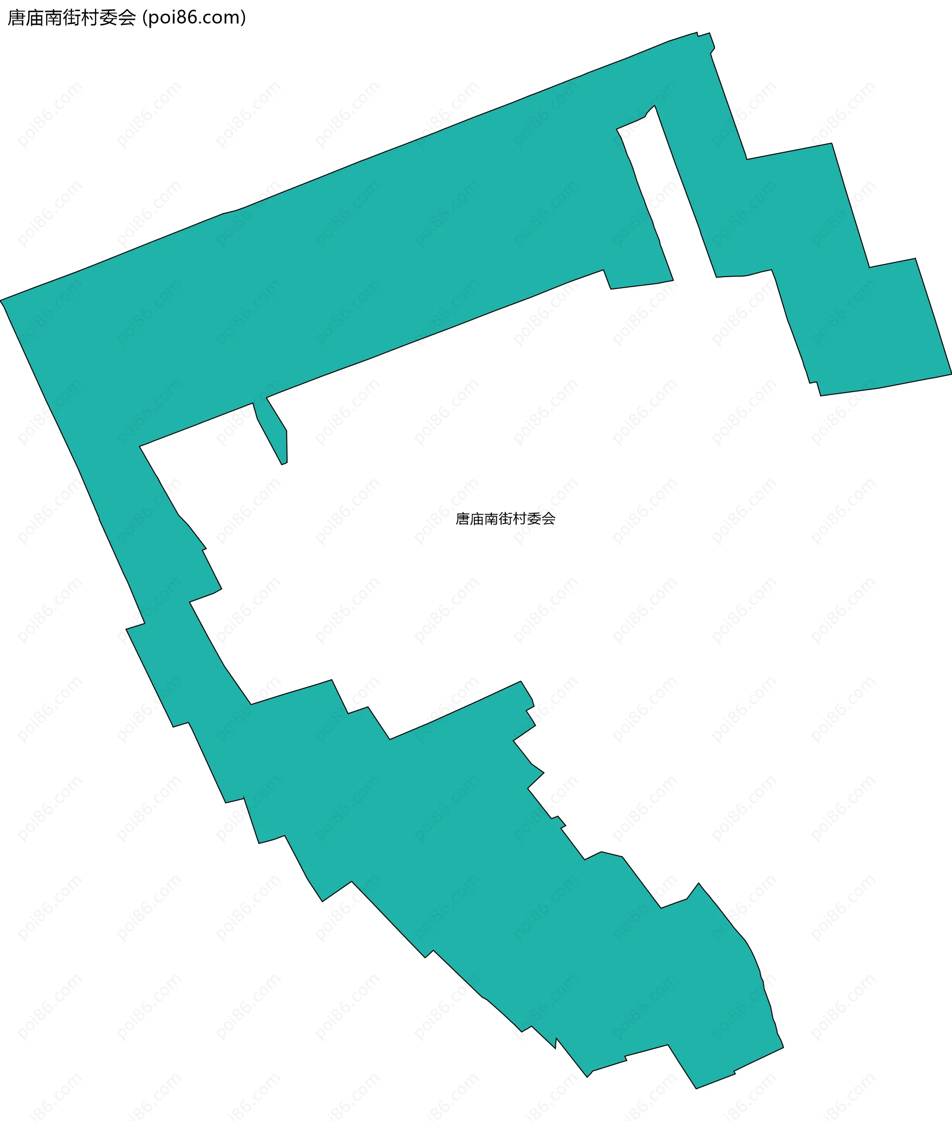 唐庙南街村委会边界地图
