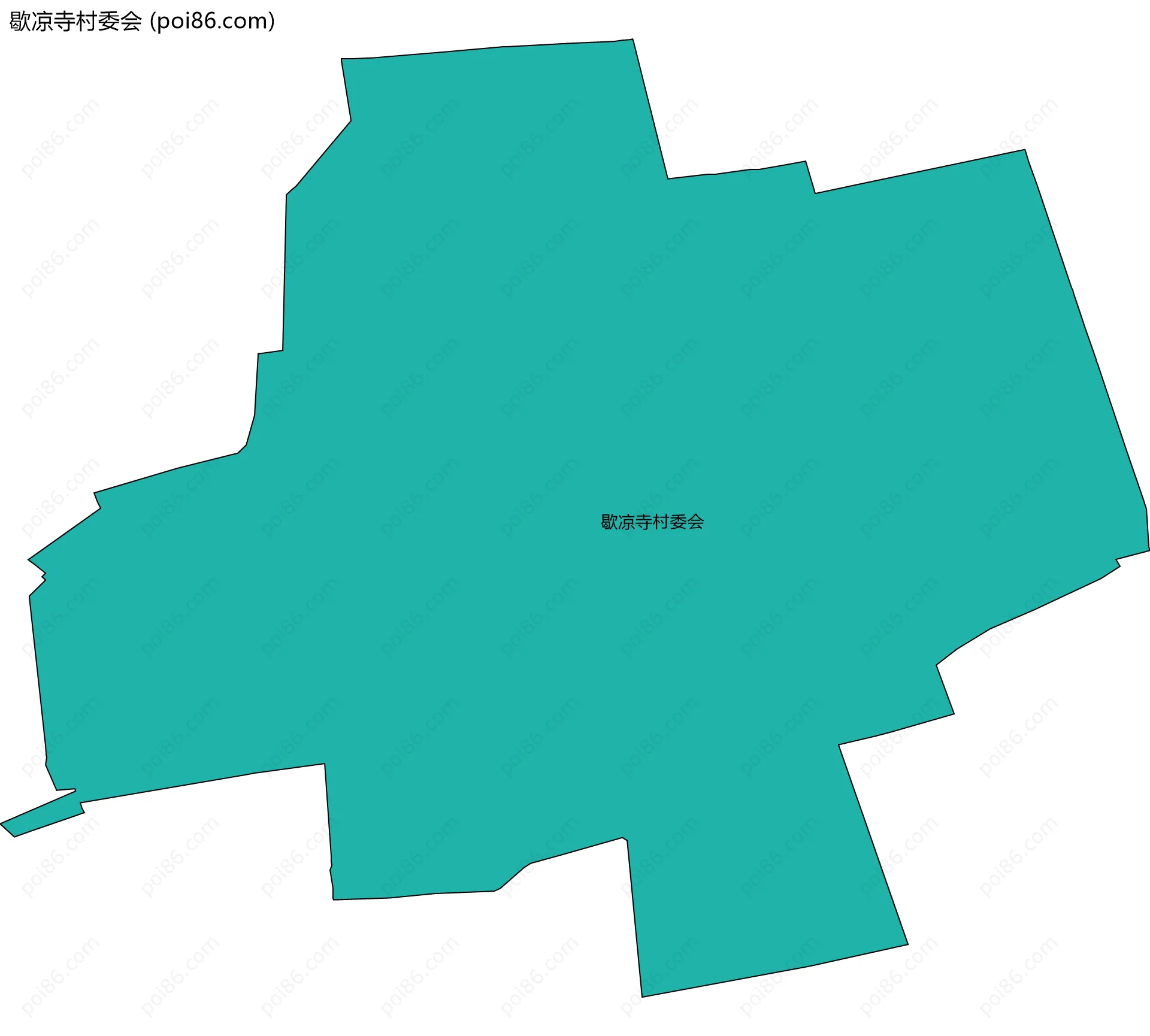 歇凉寺村委会边界地图