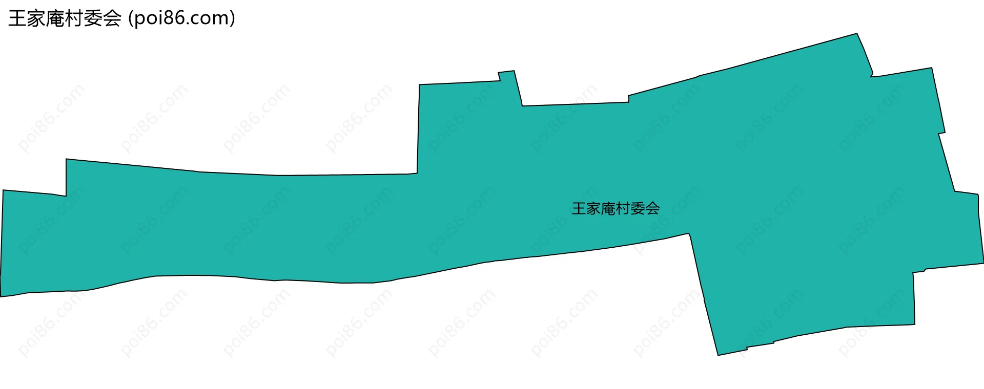 王家庵村委会边界地图