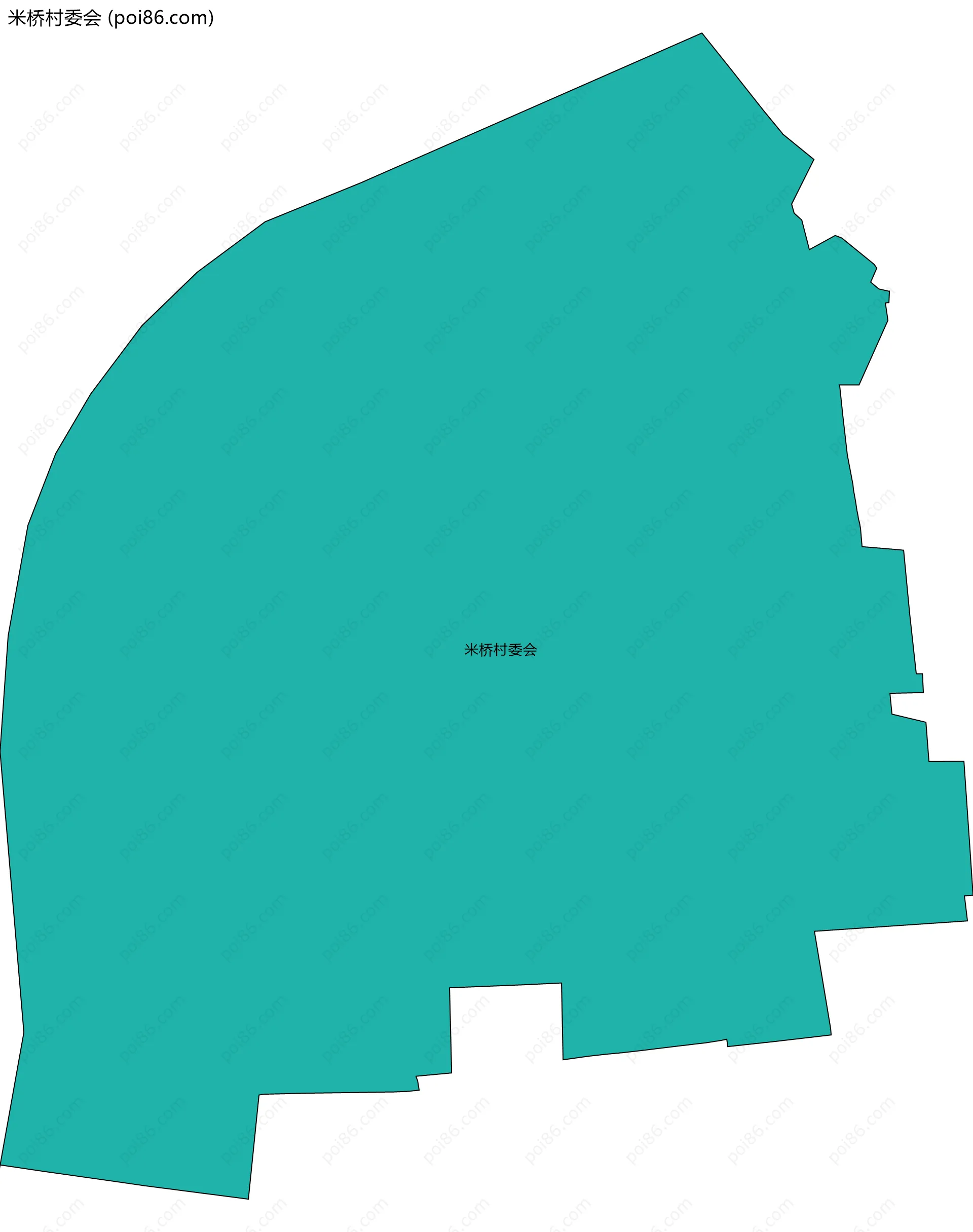 米桥村委会边界地图