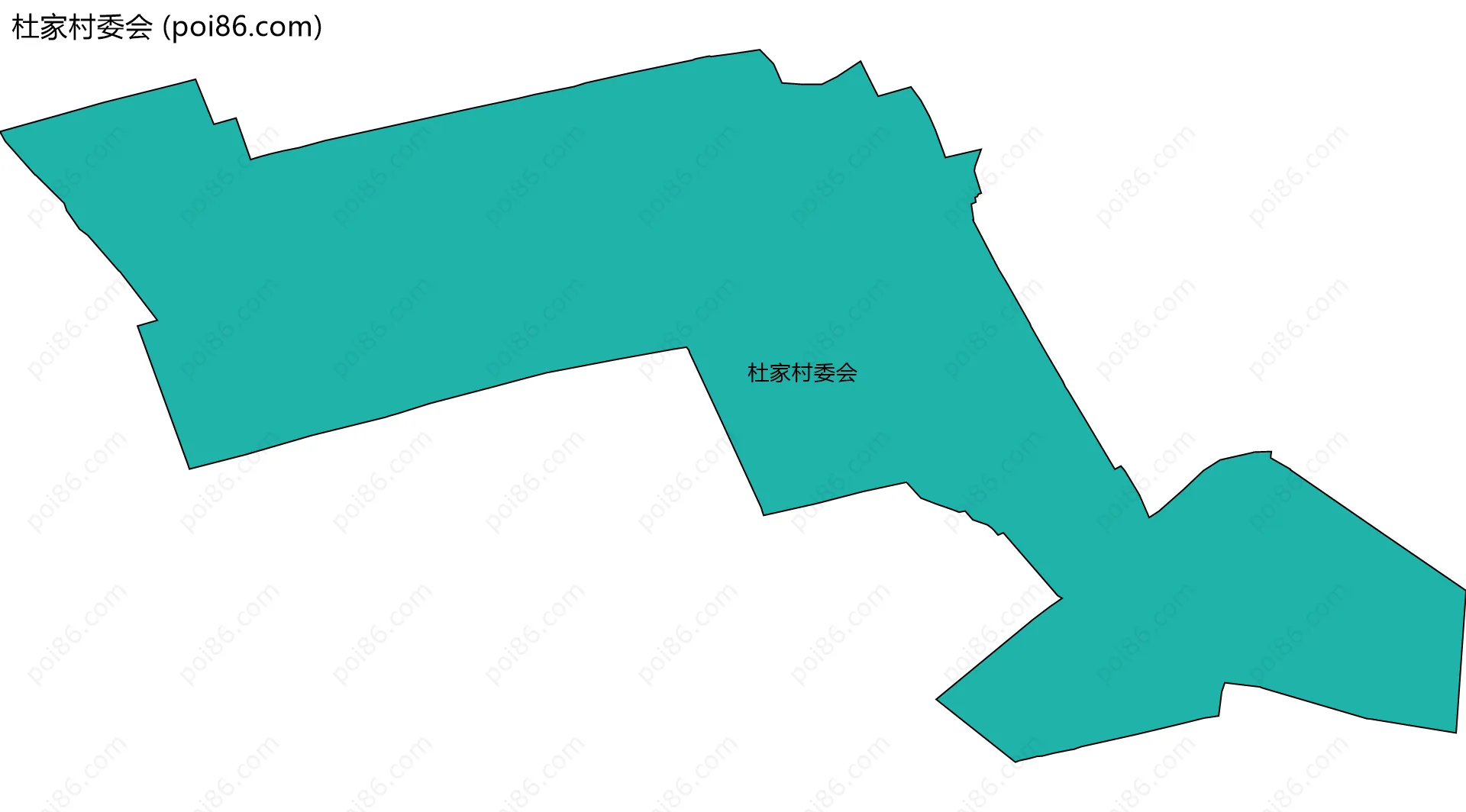 杜家村委会边界地图