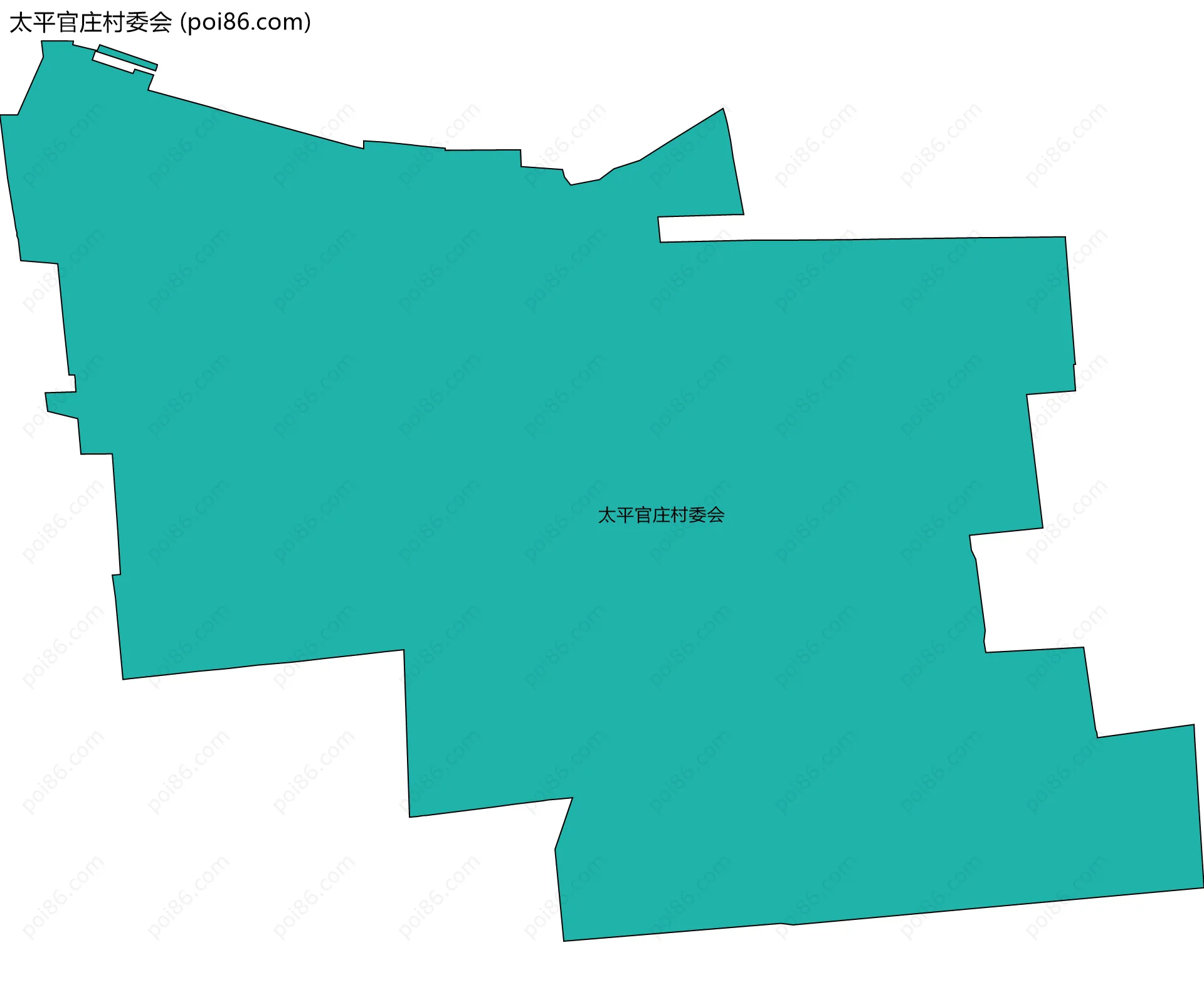 太平官庄村委会边界地图