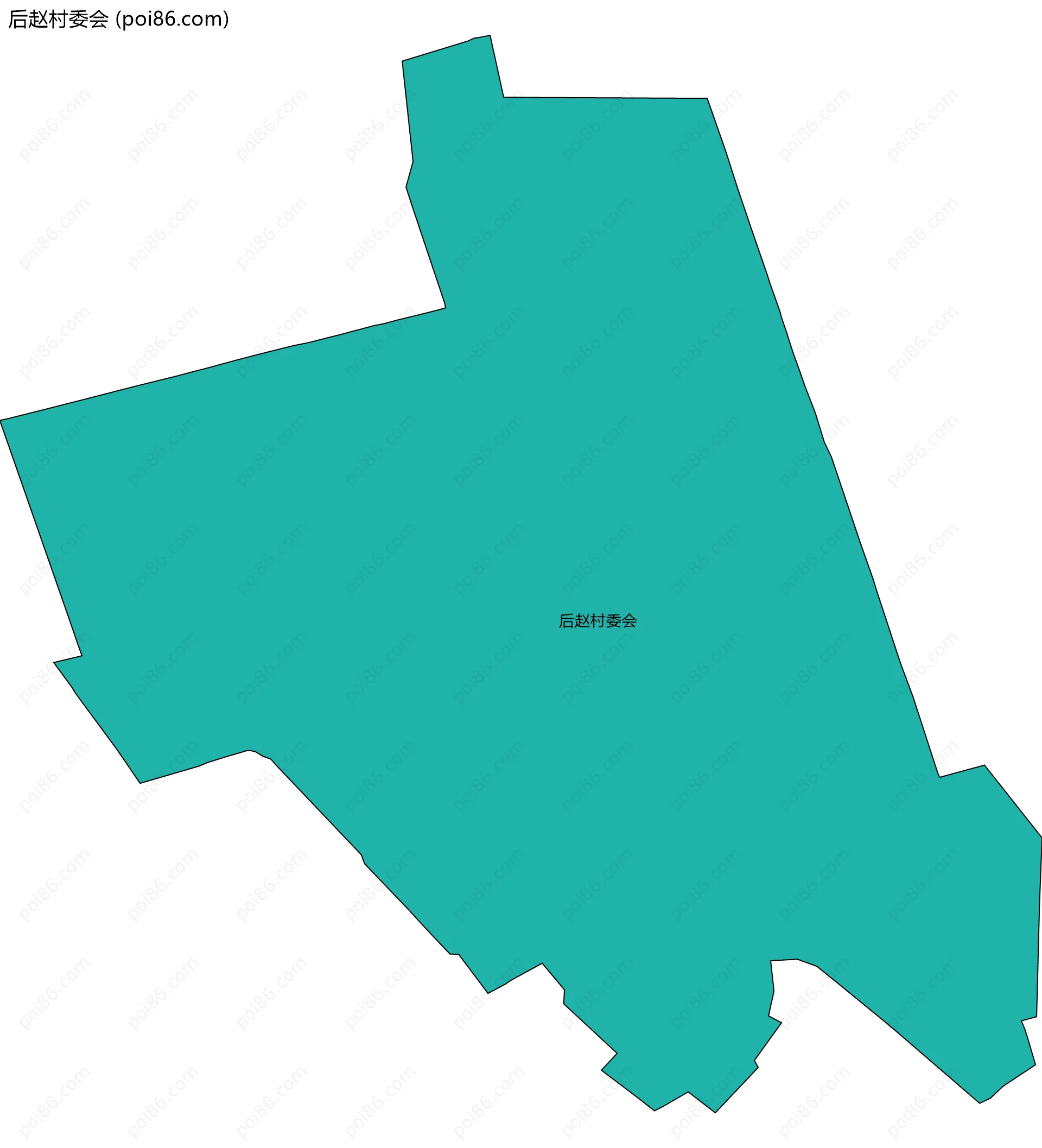 后赵村委会边界地图