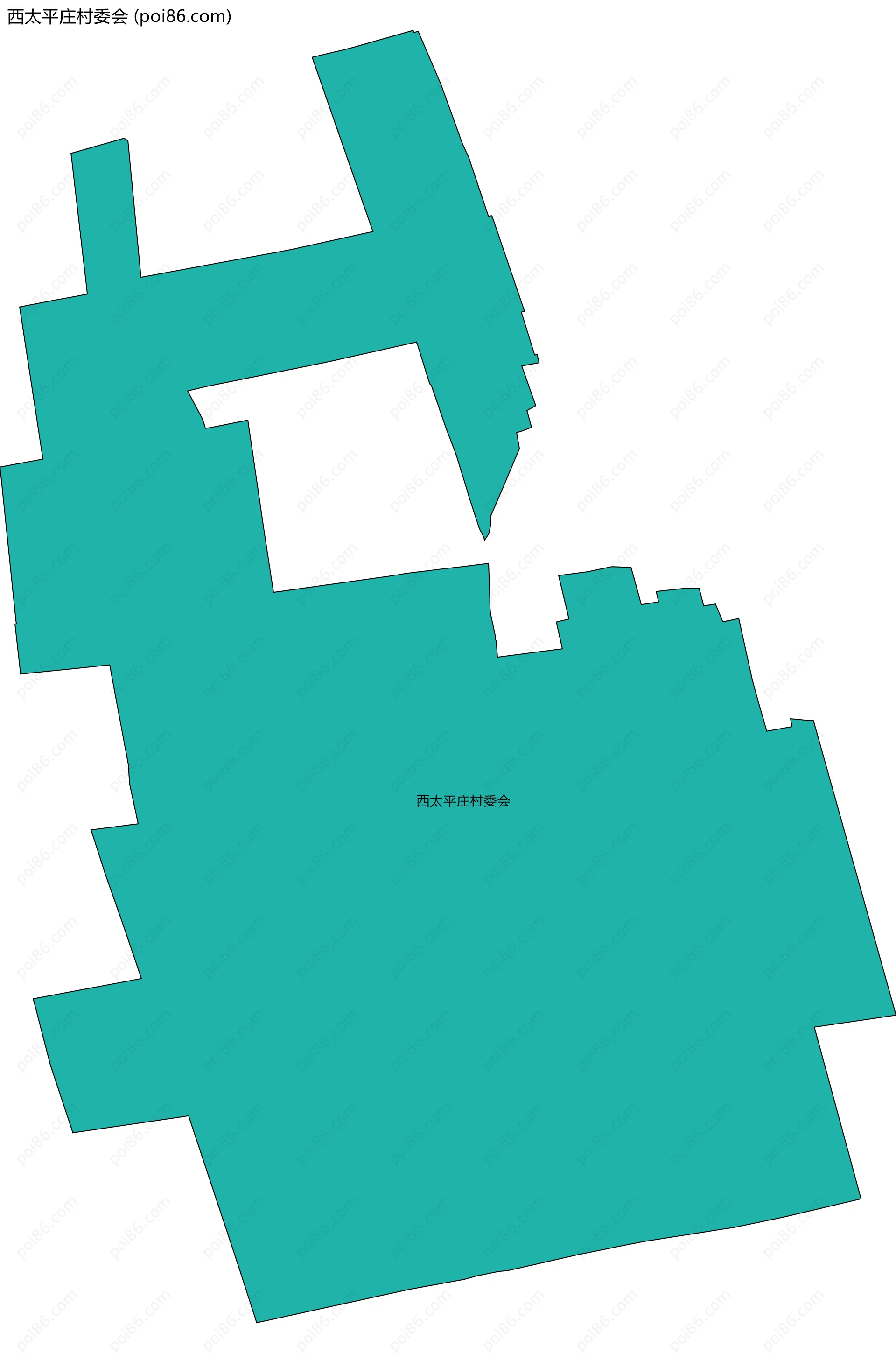 西太平庄村委会边界地图
