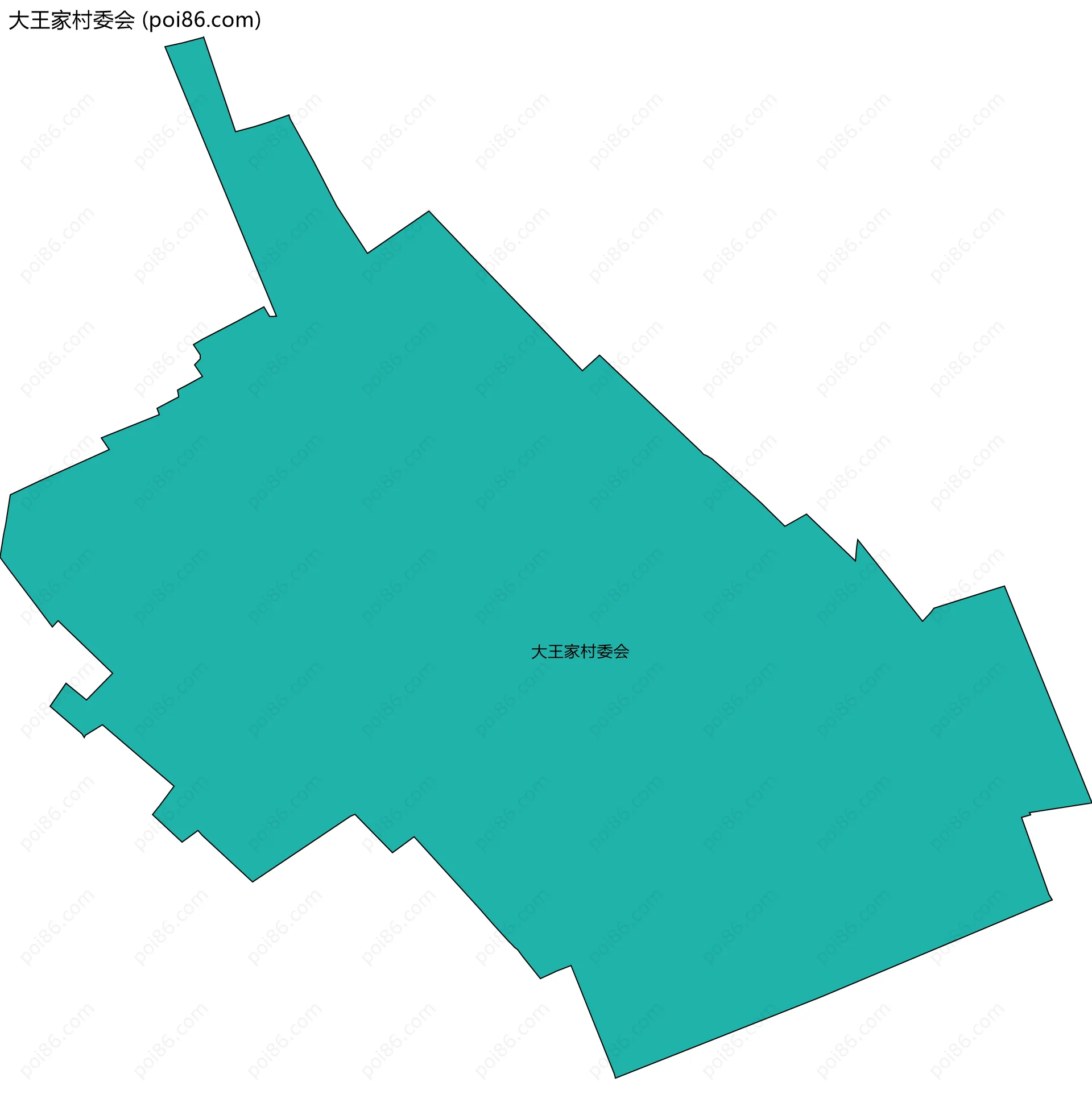 大王家村委会边界地图