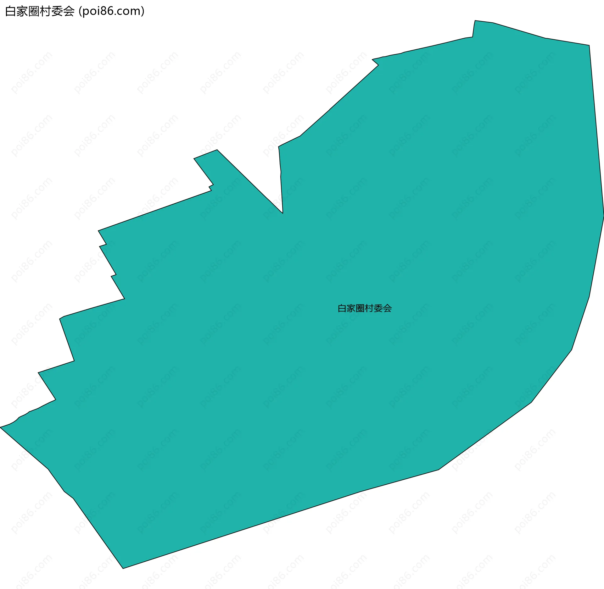 白家圈村委会边界地图