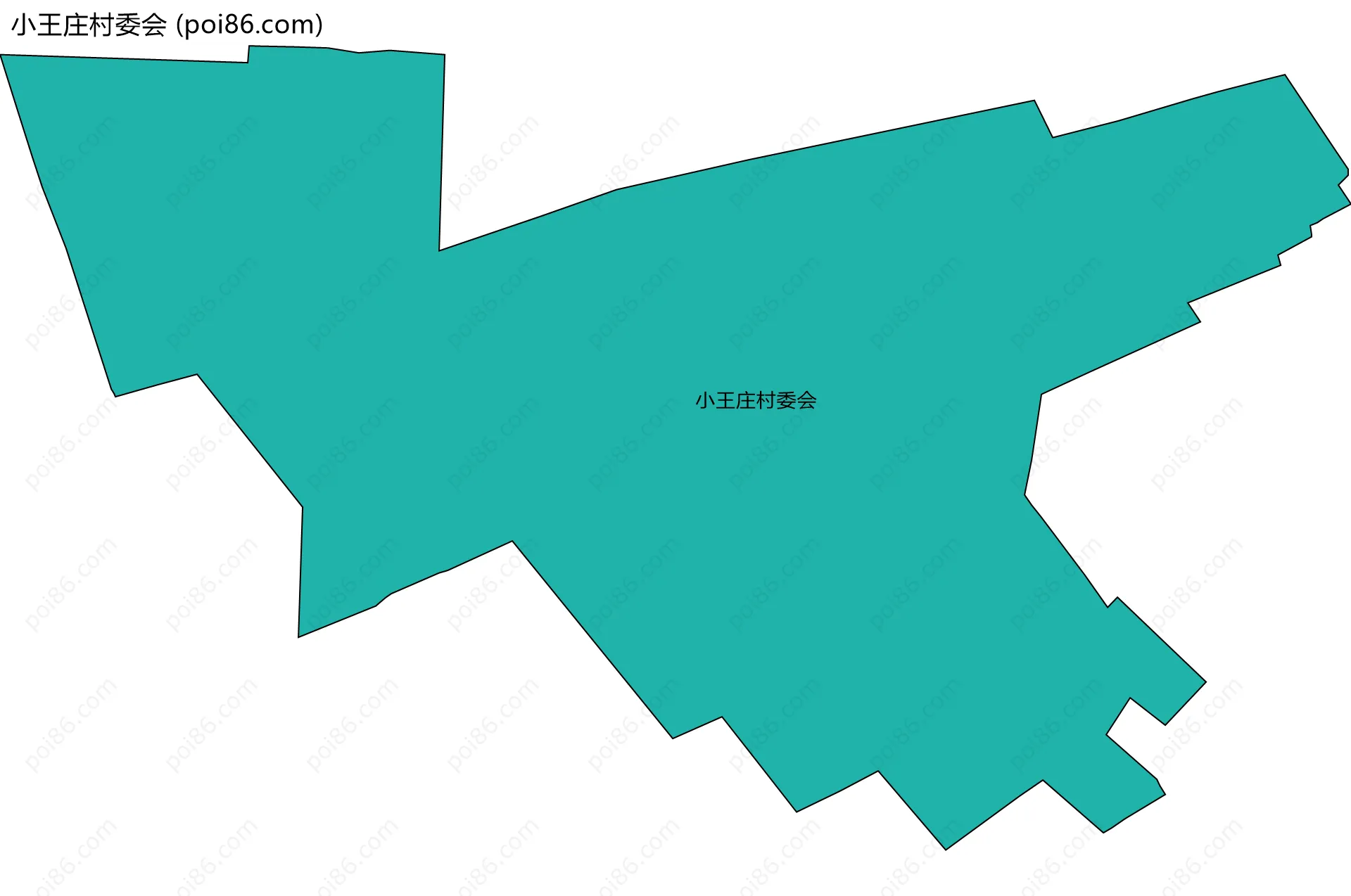 小王庄村委会边界地图