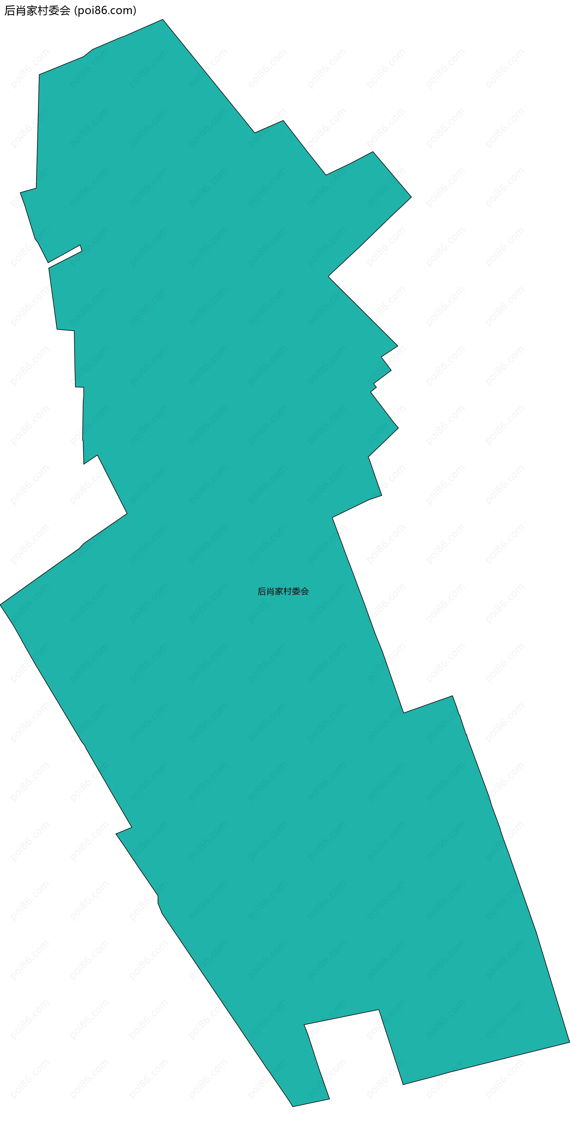 后肖家村委会边界地图