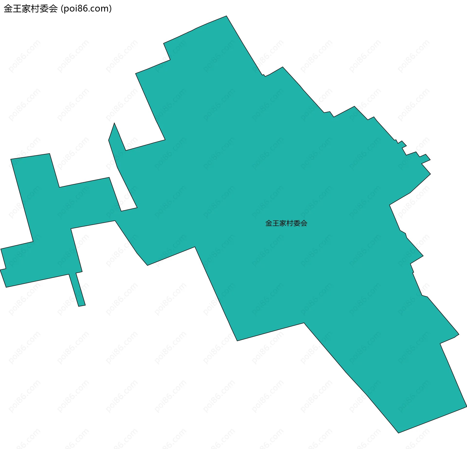金王家村委会边界地图