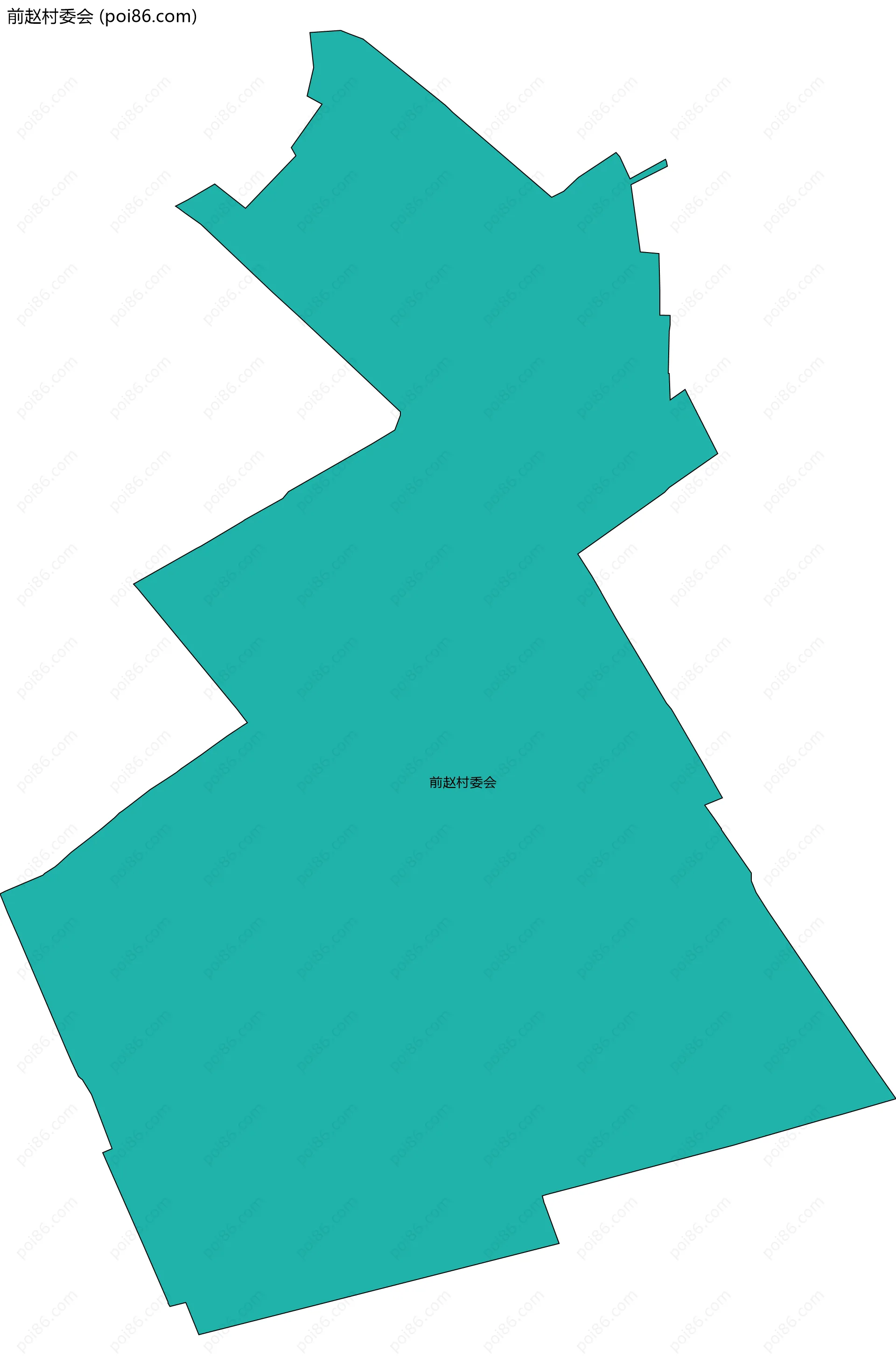 前赵村委会边界地图