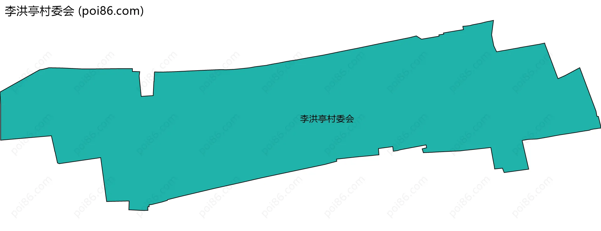 李洪亭村委会边界地图