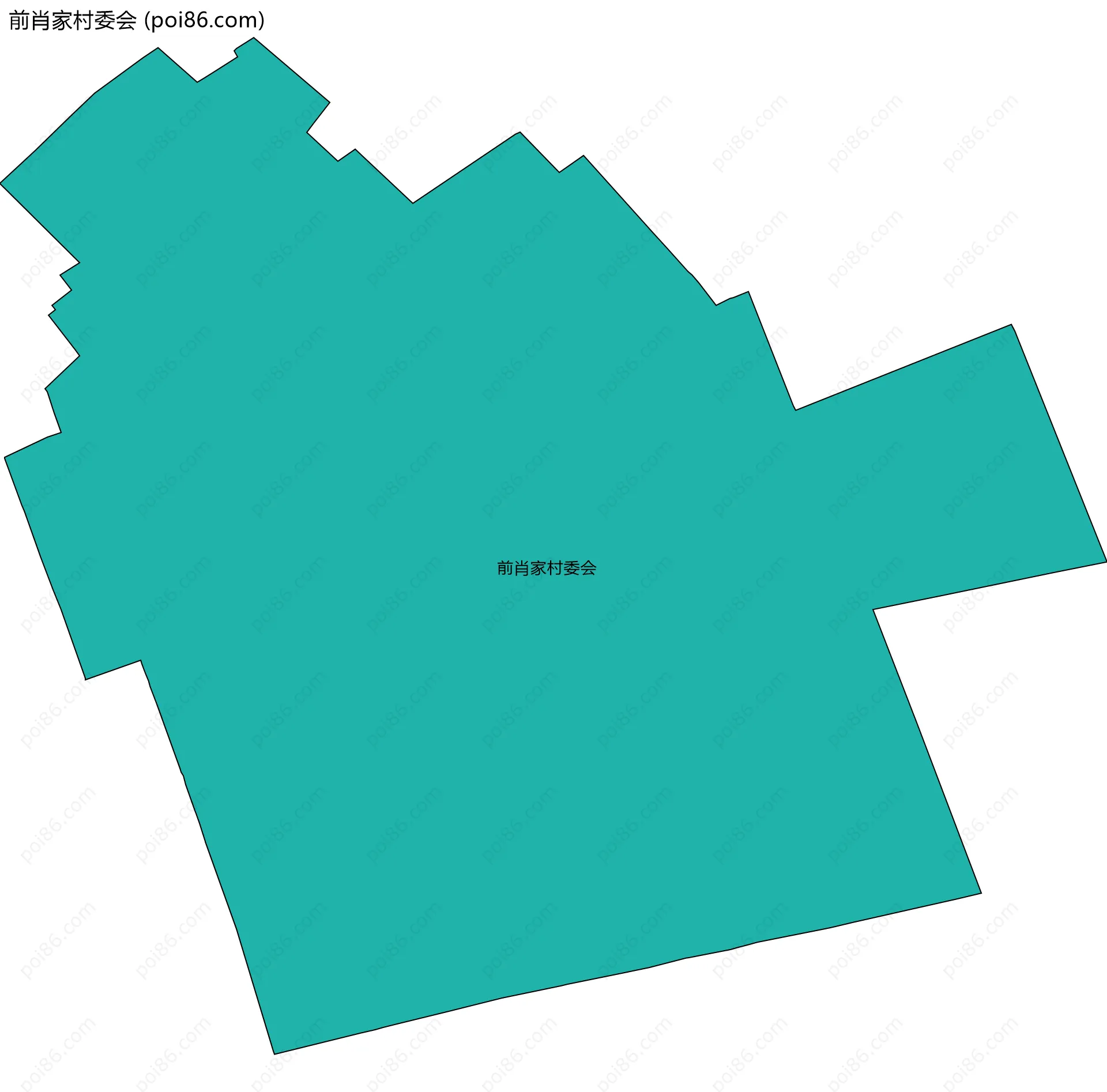 前肖家村委会边界地图