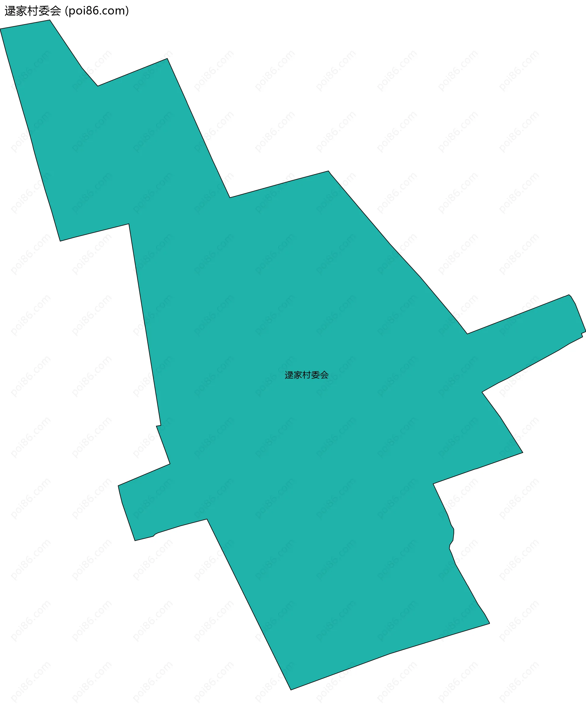 逯家村委会边界地图