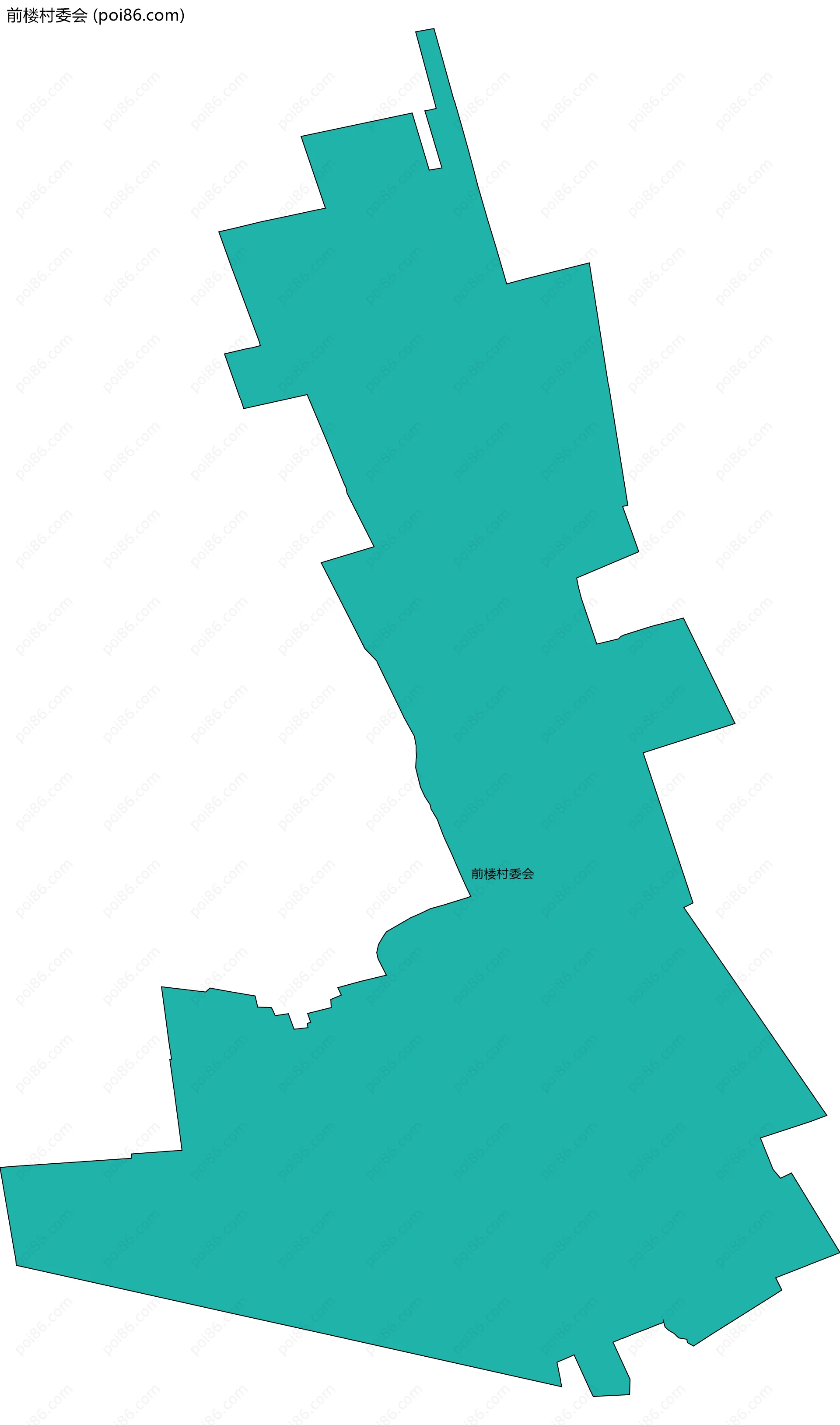 前楼村委会边界地图
