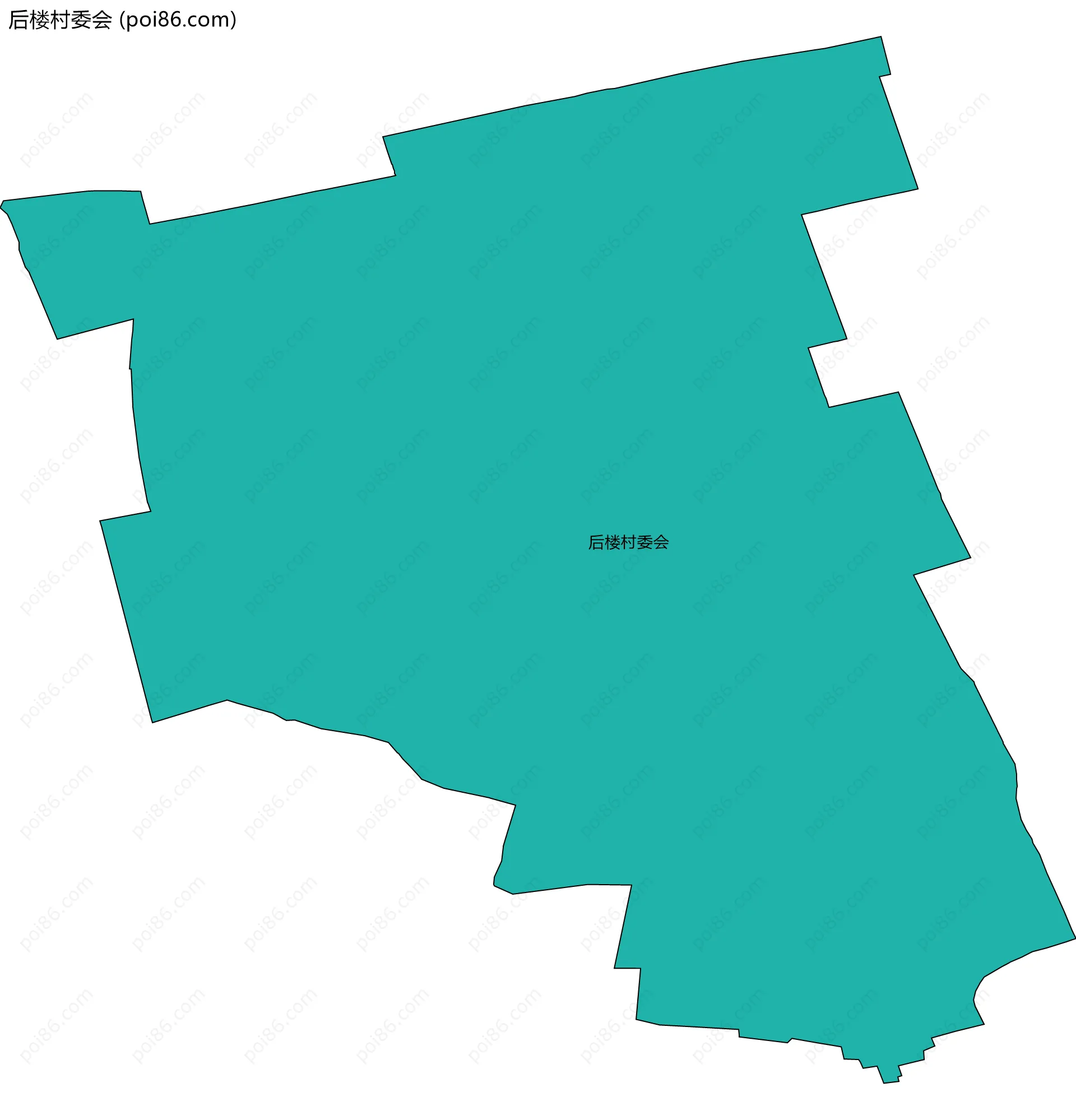 后楼村委会边界地图