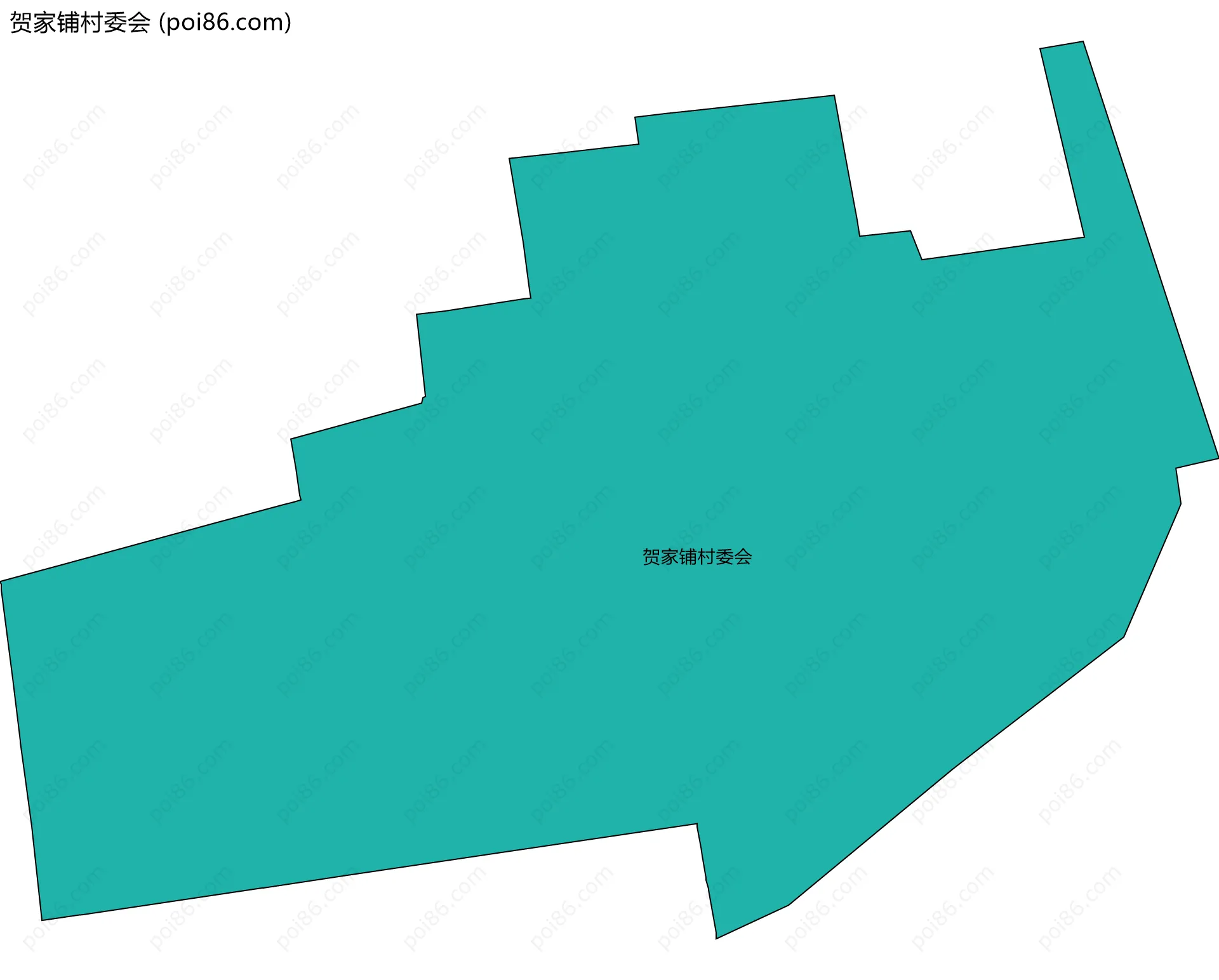 贺家铺村委会边界地图