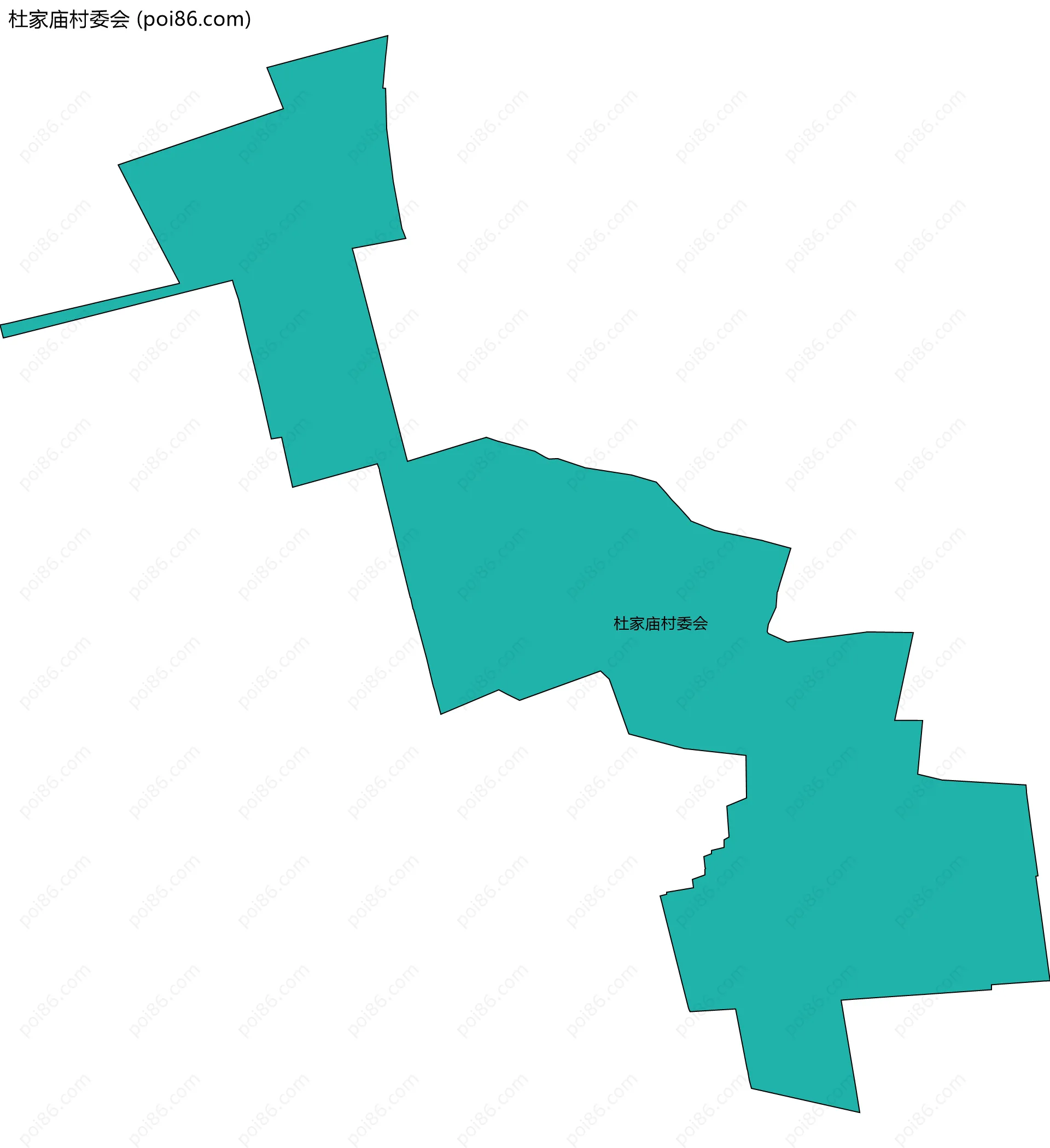 杜家庙村委会边界地图