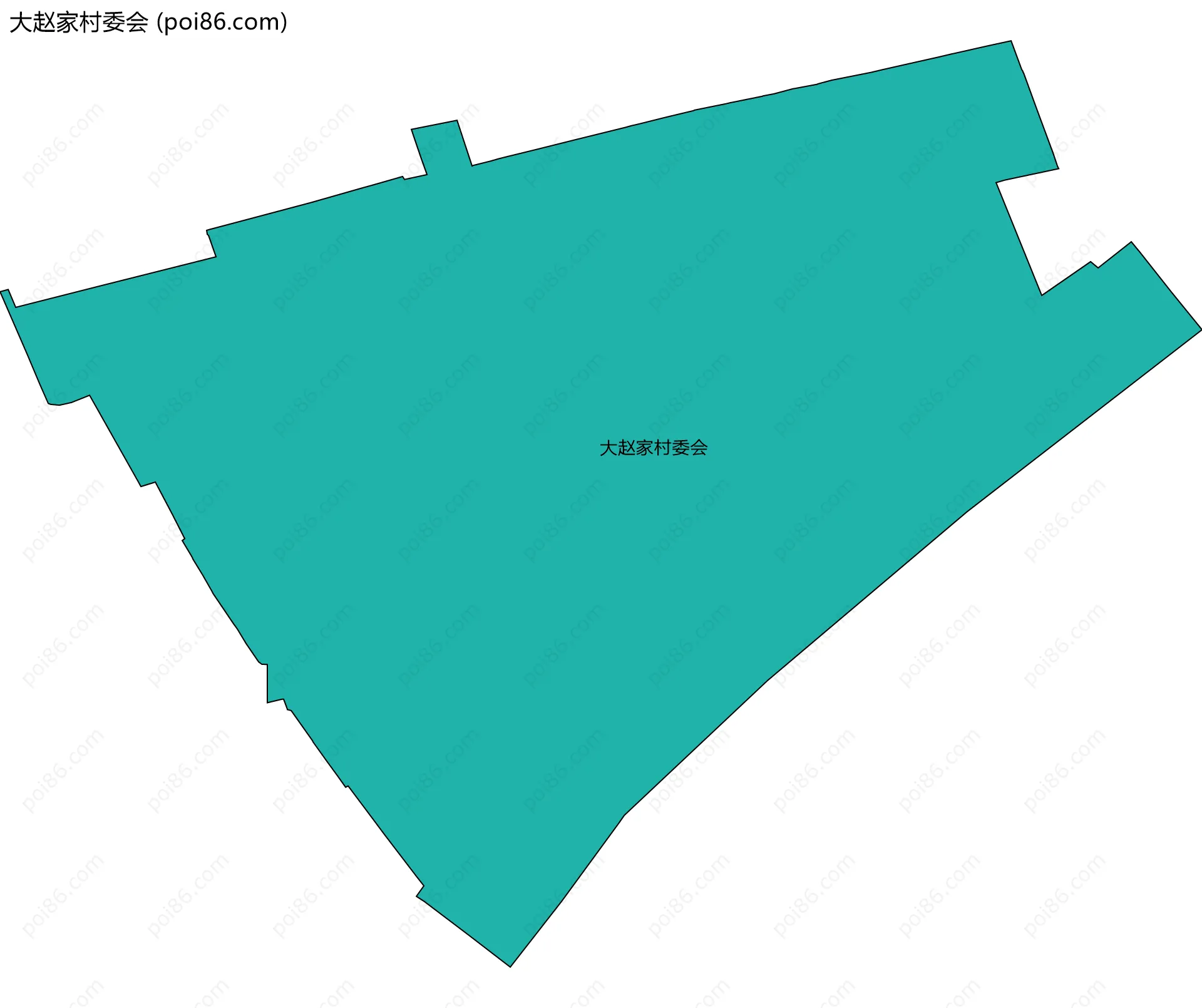 大赵家村委会边界地图